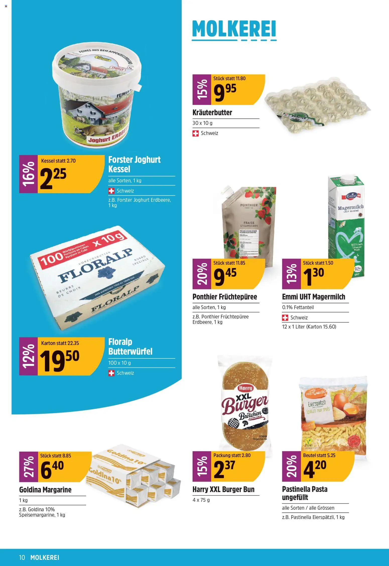 TopCC aktionen – gültig ab 03.08.2026 | Seite: 10 | Produkte: Burger Bun, Joghurt, Pasta, Kessel