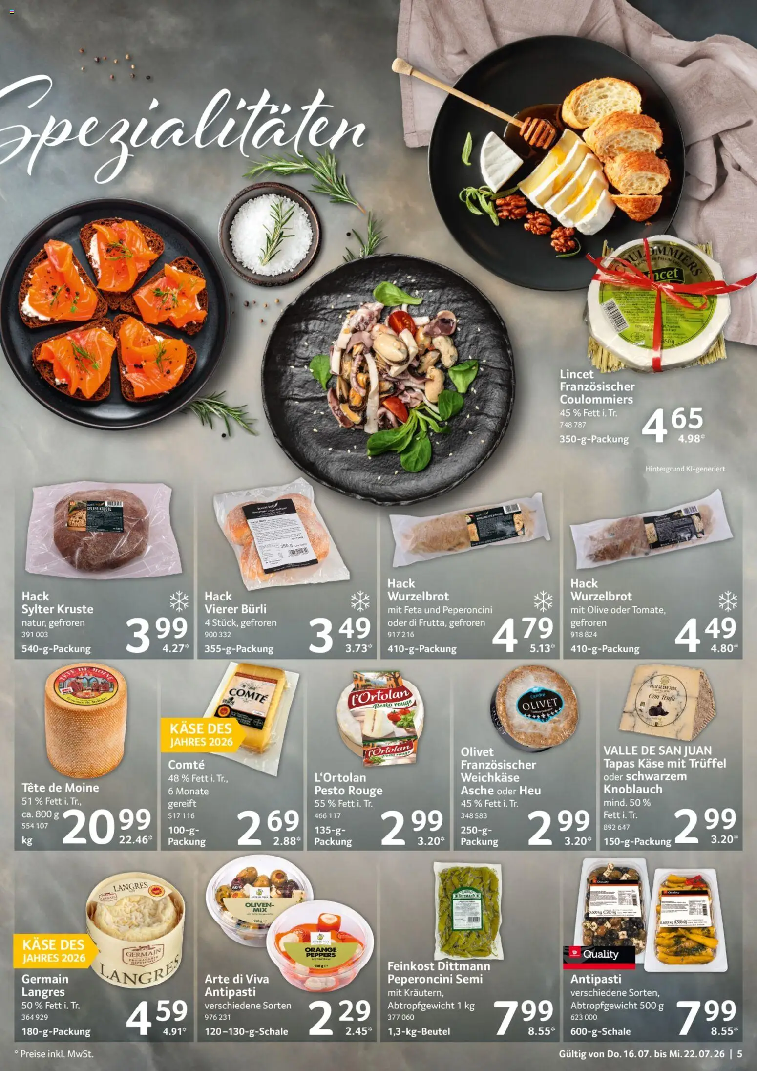 Selgros Prospekt – gültig ab 16.07.2026 | Seite: 5 | Produkte: Feta, Käse, Rouge, Knoblauch