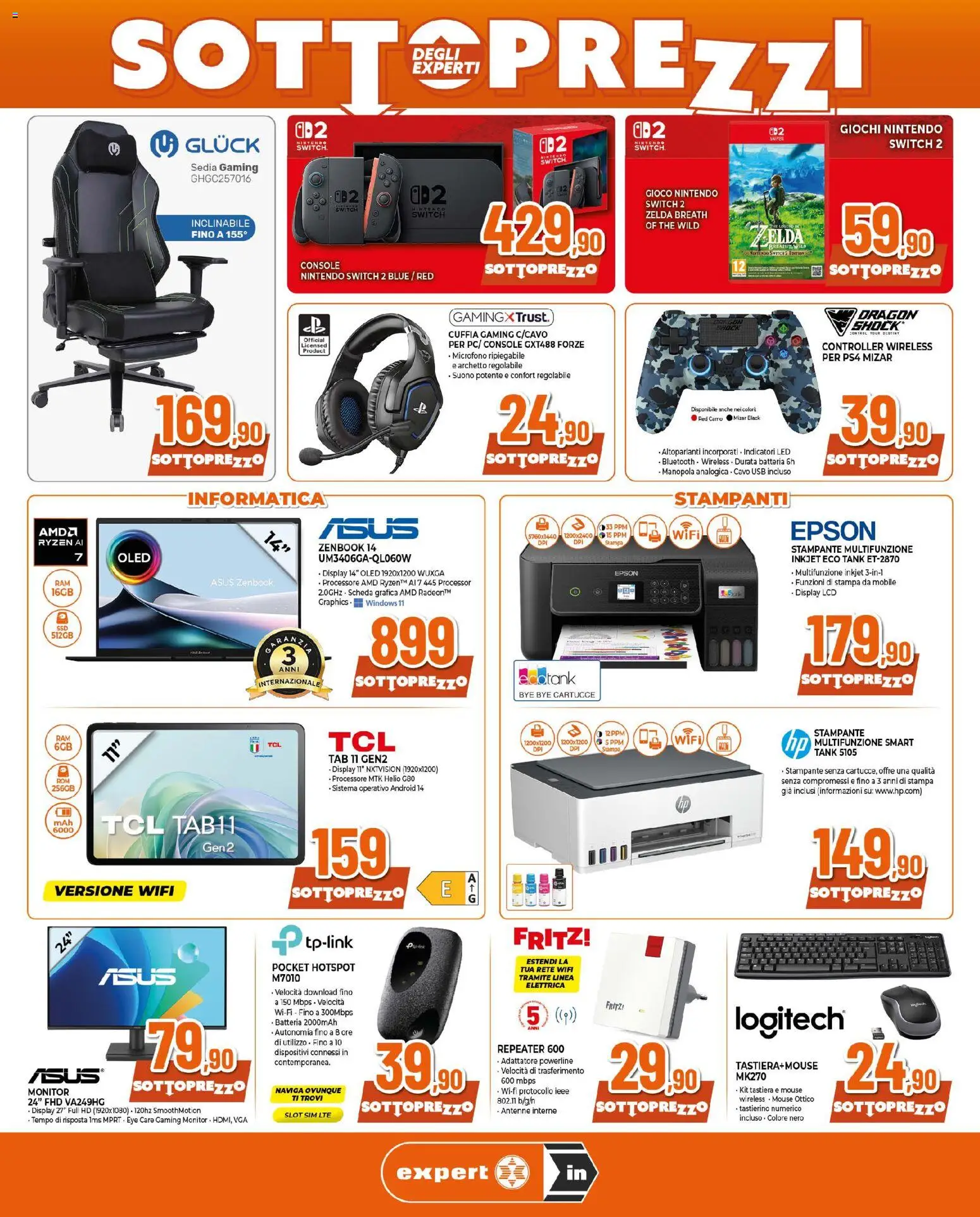 Volantino Ipercoop del 16/07/2026 | Pagina: 4 | Prodotti: Monitor, The, Adattatore, Sedia