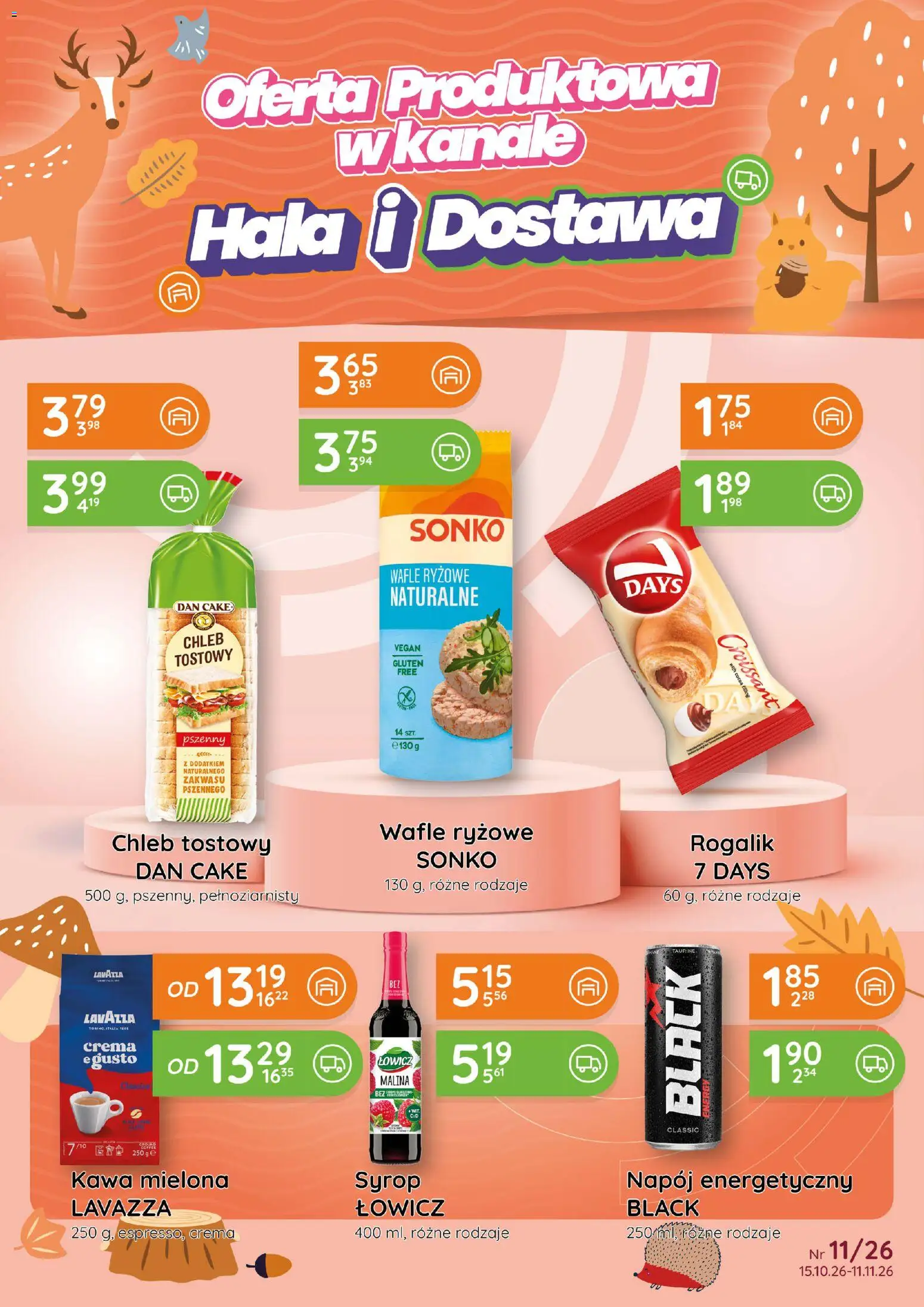 Eurocash gazetka od 15.10.2026 | Strona: 1 | Produkty: Malina, Chleb, Kawa, Kawa mielona