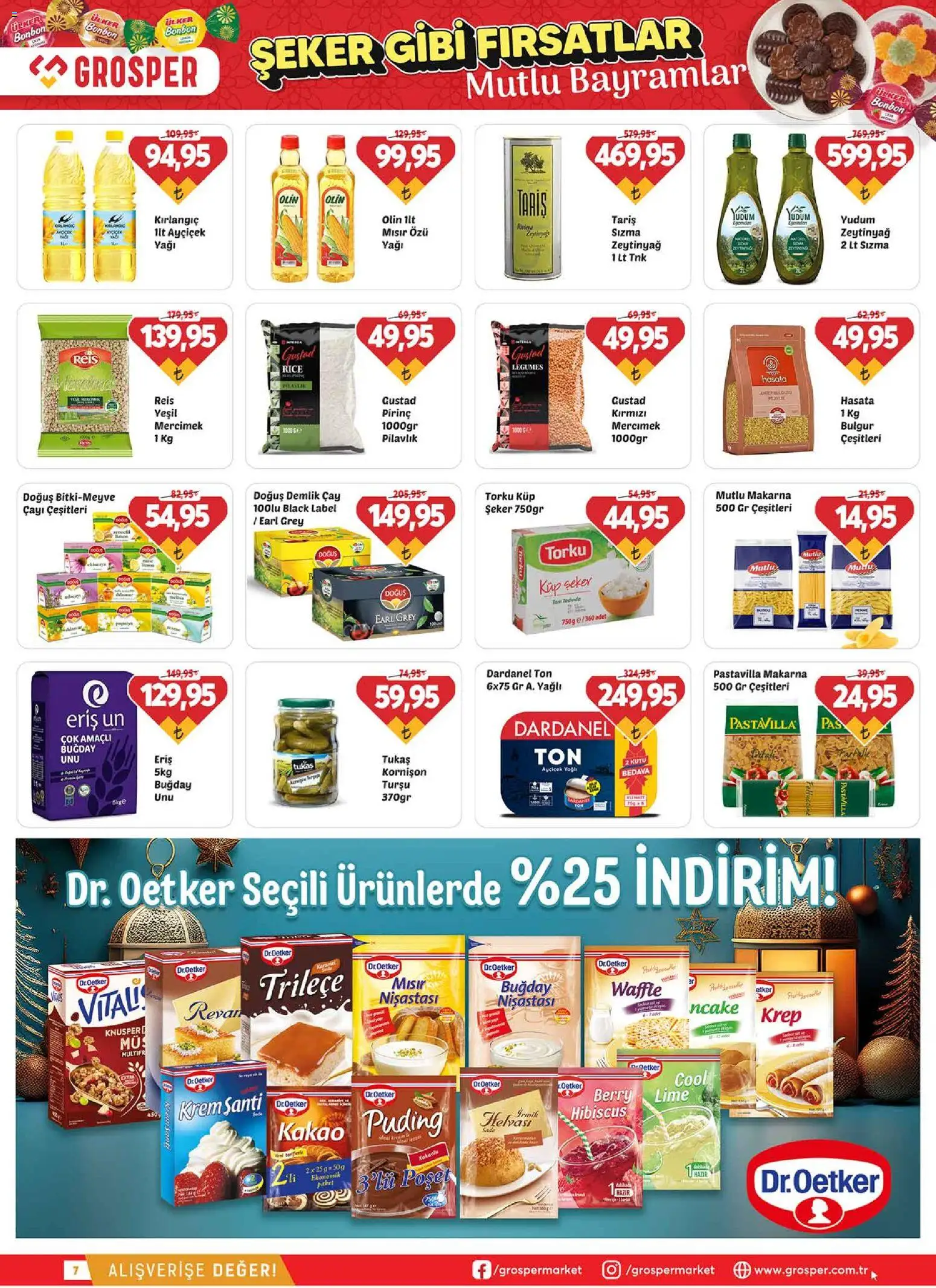Grosper Katalog - 13.03.2026 tarihinden itibaren geçerlidir | Sayfa: 7 | Ürünler: Ravioli, Çay, Şeker, Makarna