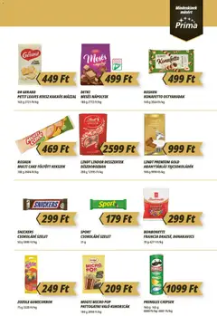 CBA Príma akciós újság - amely érvényes a következő dátumtól: 2026.09.17. | Oldal: 9 | Termékek: Snickers, Keksz, Roshen, Nápolyi