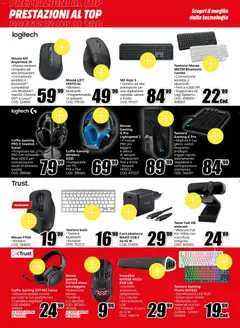 Anteprima del volantino Media World volantino Prestazioni al top valido a partire dal 01/08/2026 | Pagina: 6 | Prodotti: Mouse, Tastiera, Cuffie, Gioco