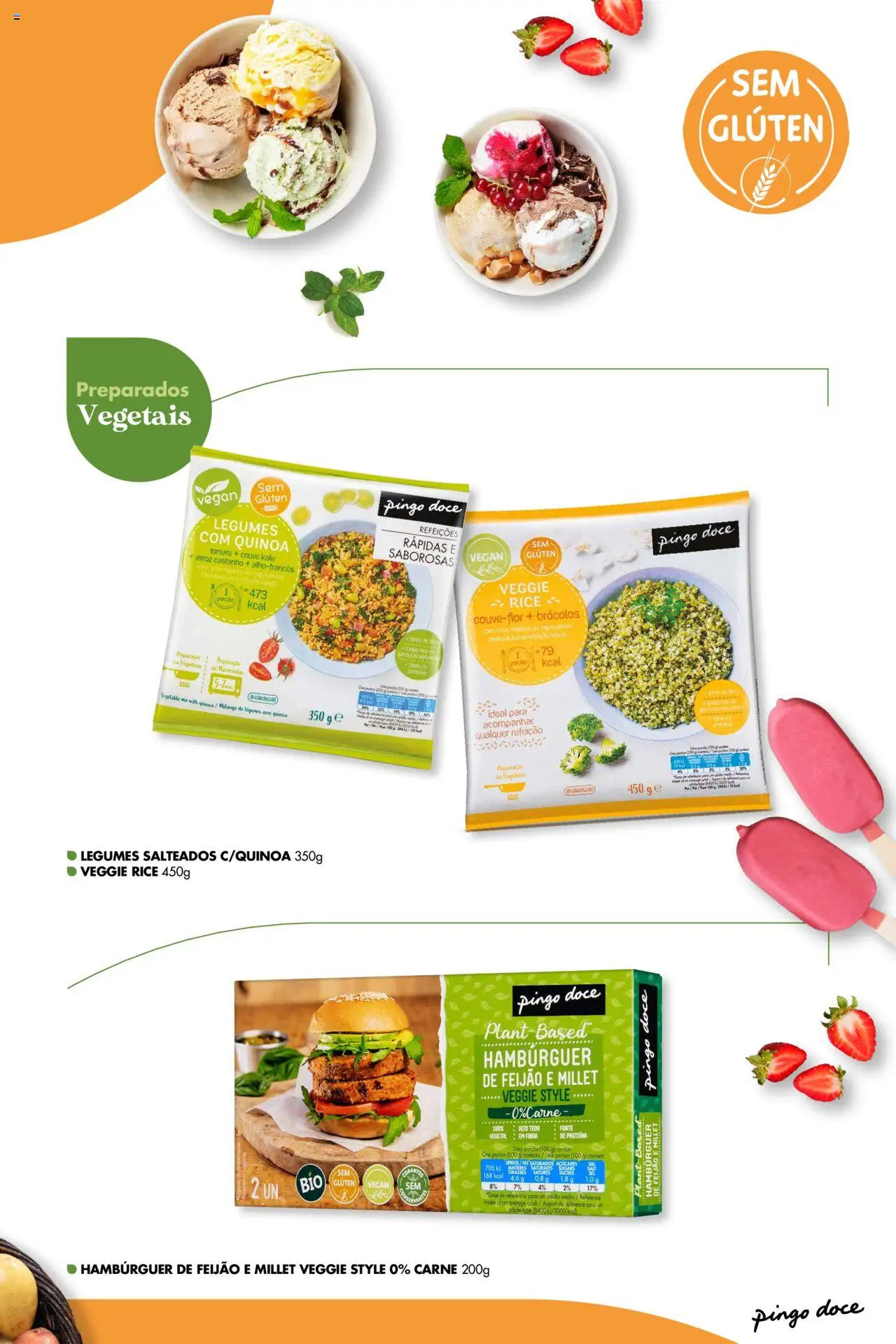 Pingo Doce Sem Glúten │ válido de 16.05.2024 | Página: 5 | Produtos: Brócolos, Hambúrguer, Arroz, Couve