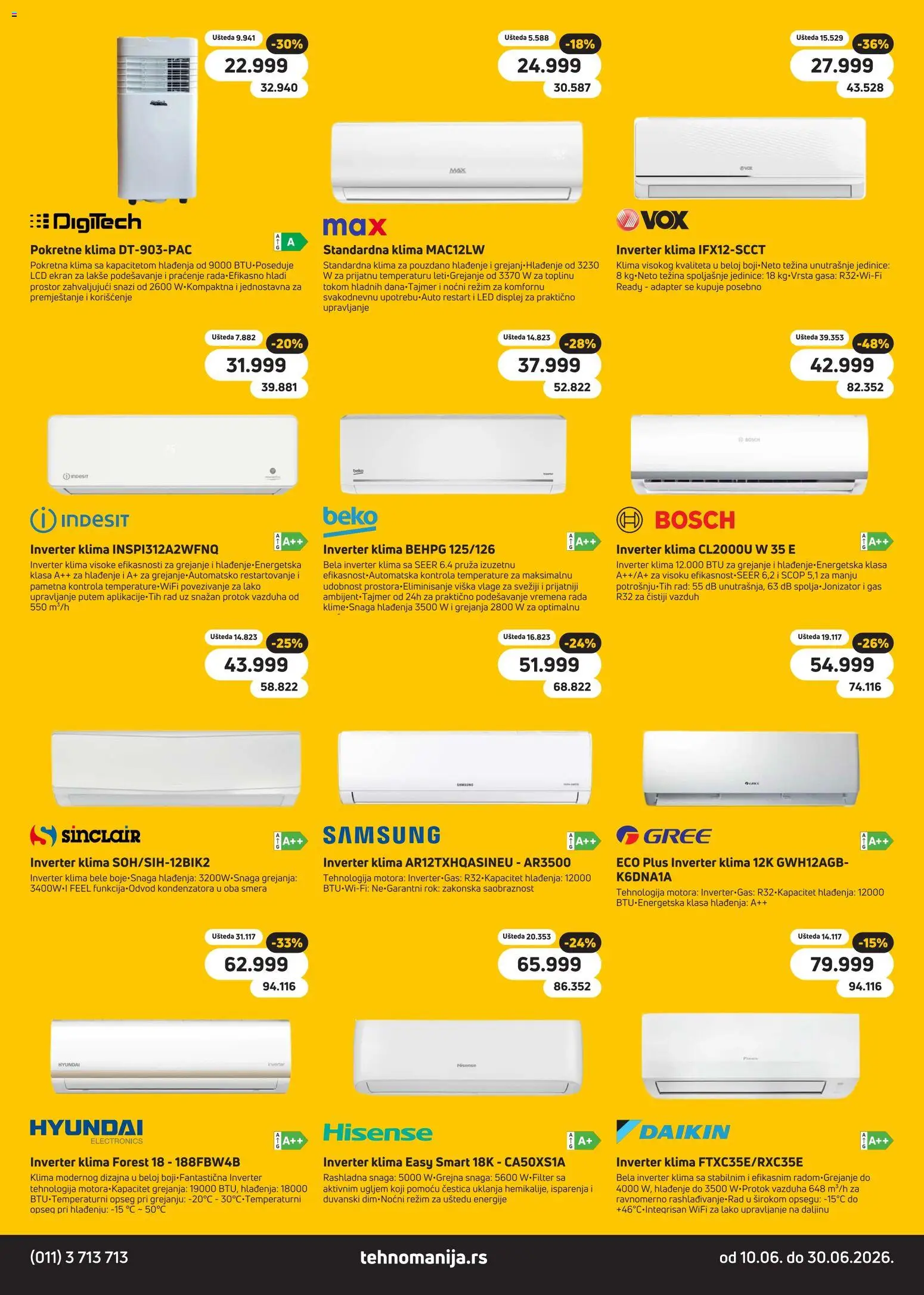 Tehnomanija katalog - važi od 10.06.2026 | Strana: 6 | Proizvode: Bosch, Adapter, Inverter klima, Klima