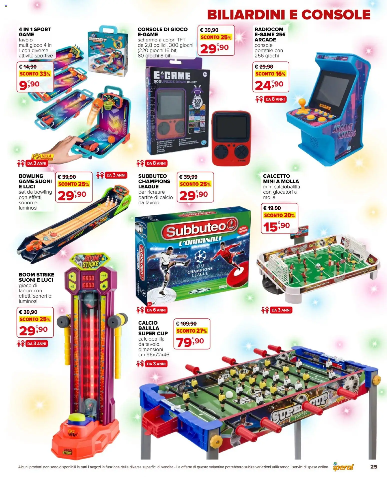 Volantino Iperal del 28/10/2026 | Pagina: 25 | Prodotti: Schermo, Console di gioco, Gioco, Tavolo