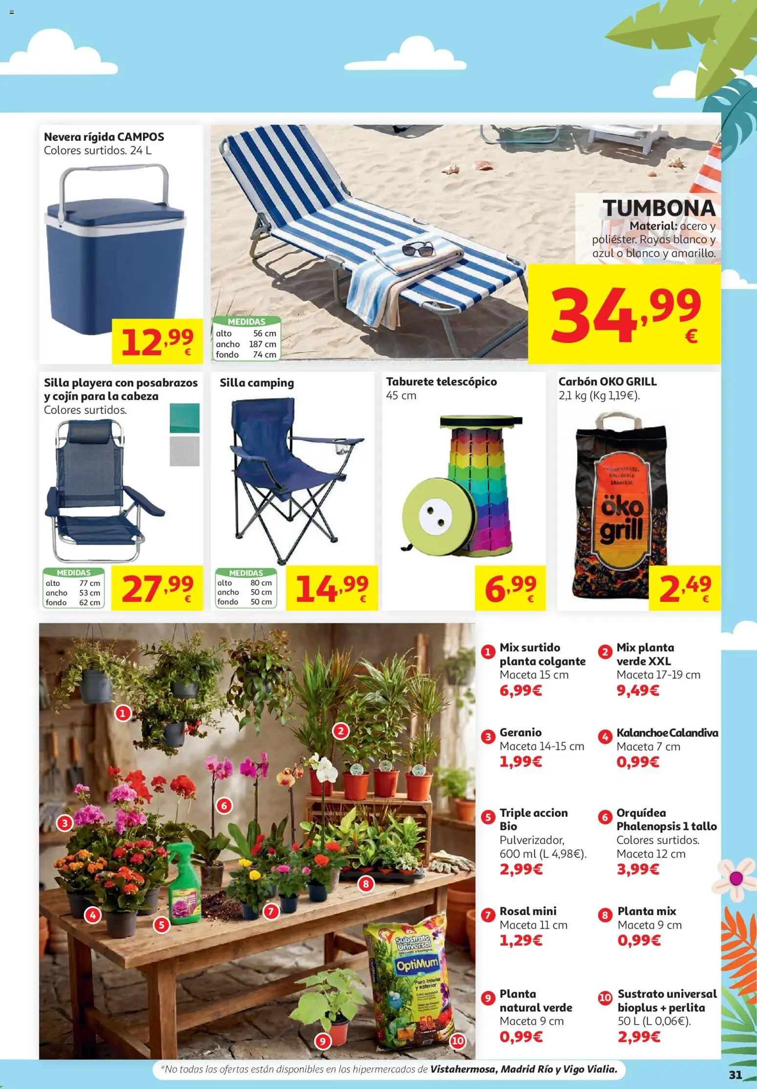 Alcampo - HG Unico │ válido desde el 16.06.2026 | Página: 31 | Productos: Taburete, Tumbona, Cojín, Silla