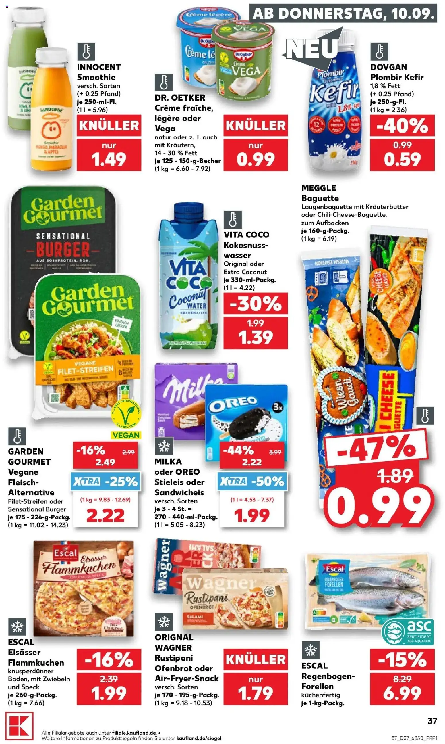 Prospekt Kaufland ab 10.09.2026 » Angebote Online zum Blättern | Seite: 37 | Produkte: Baguette, Milka, Zwiebeln, Fleisch