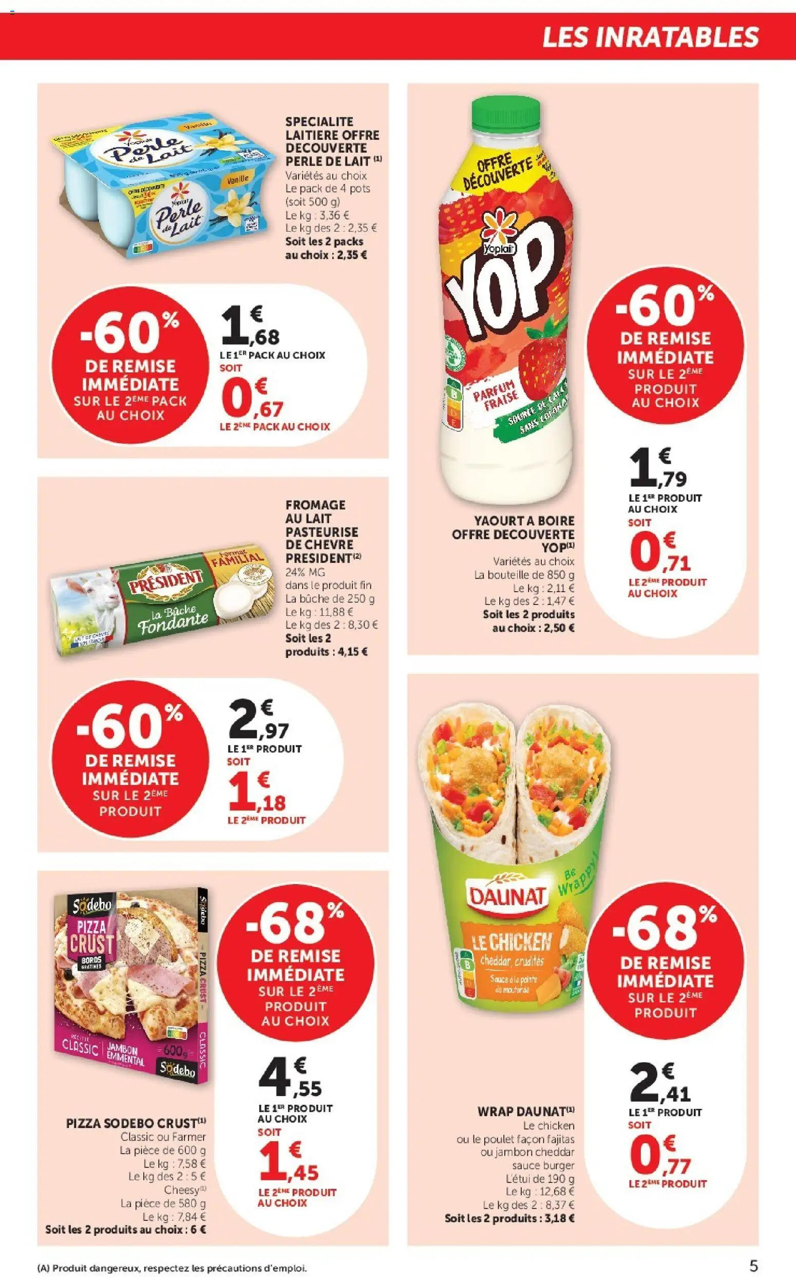 {H1} | Page: 5 | Produits: Lait, Fromage, Yaourt, Moutarde