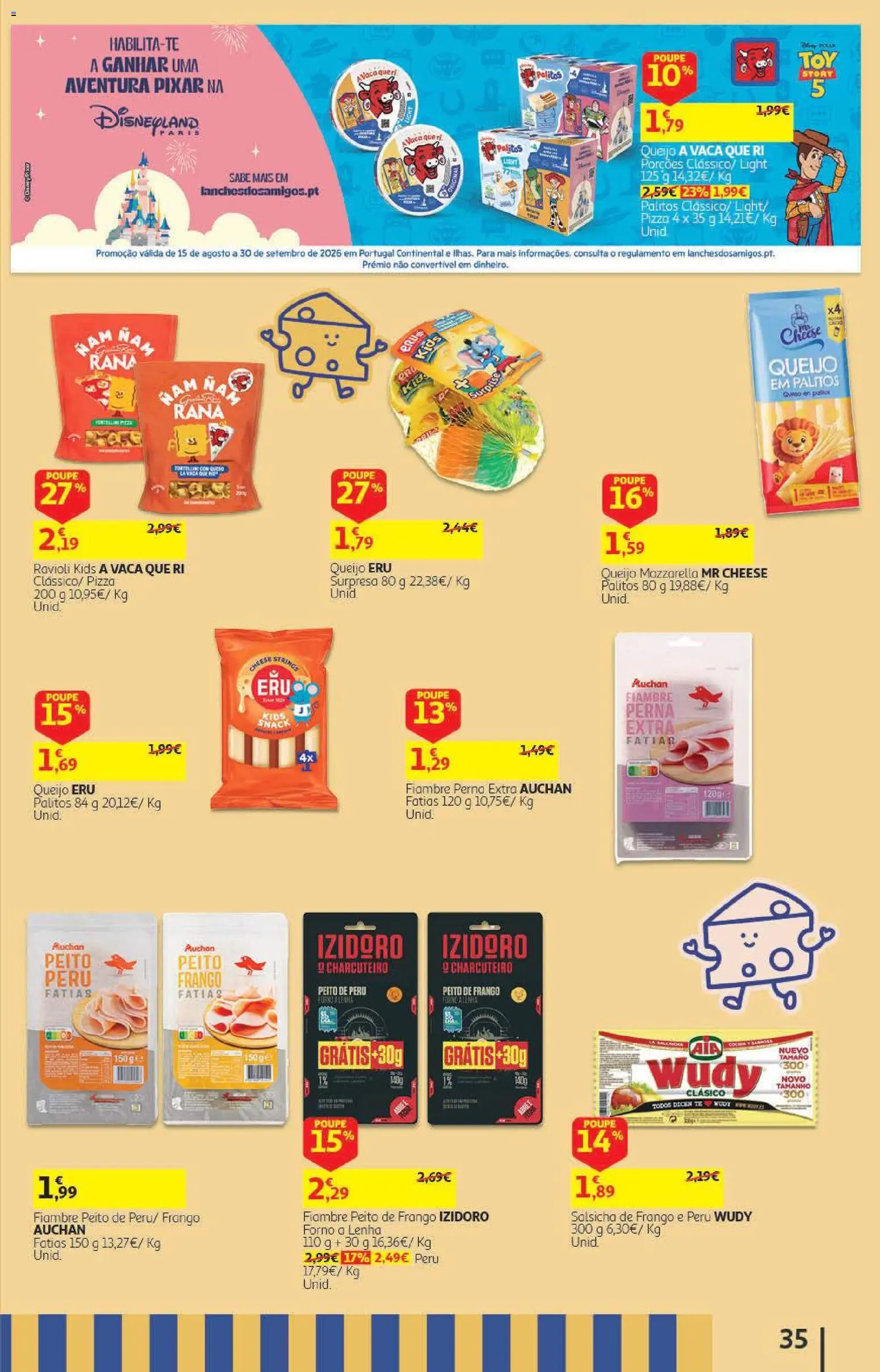 Auchan - Folheto Escolar  Têxtil Criança │ válido de 04/09/2026 | Página: 35 | Produtos: Forno, Fiambre, Peito de frango, Salsicha