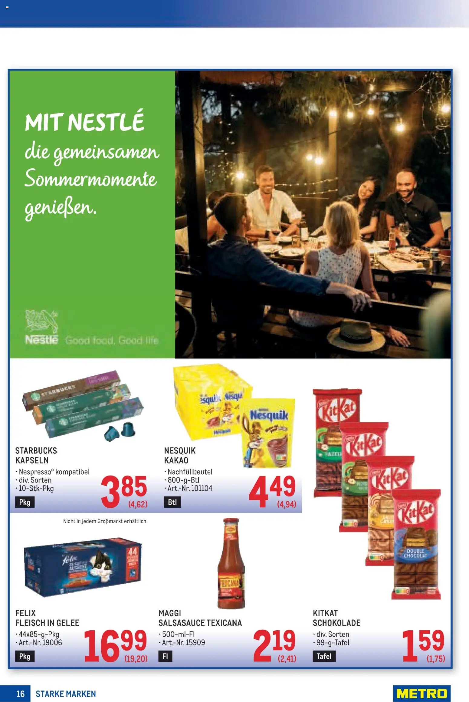 Metro angebote Starke Marken gültig ab 25.06.2026 | Seite: 16 | Produkte: Schokolade