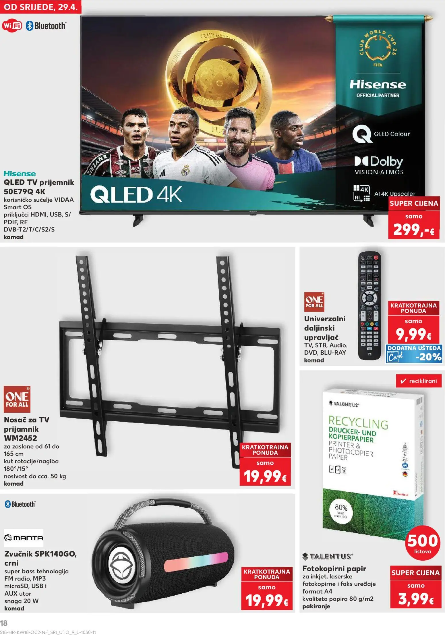 Kaufland katalog | vrijedi od 29.04.2026 | Stranica: 18 | Proizvodi: Faks, Printer, Tv, MP3