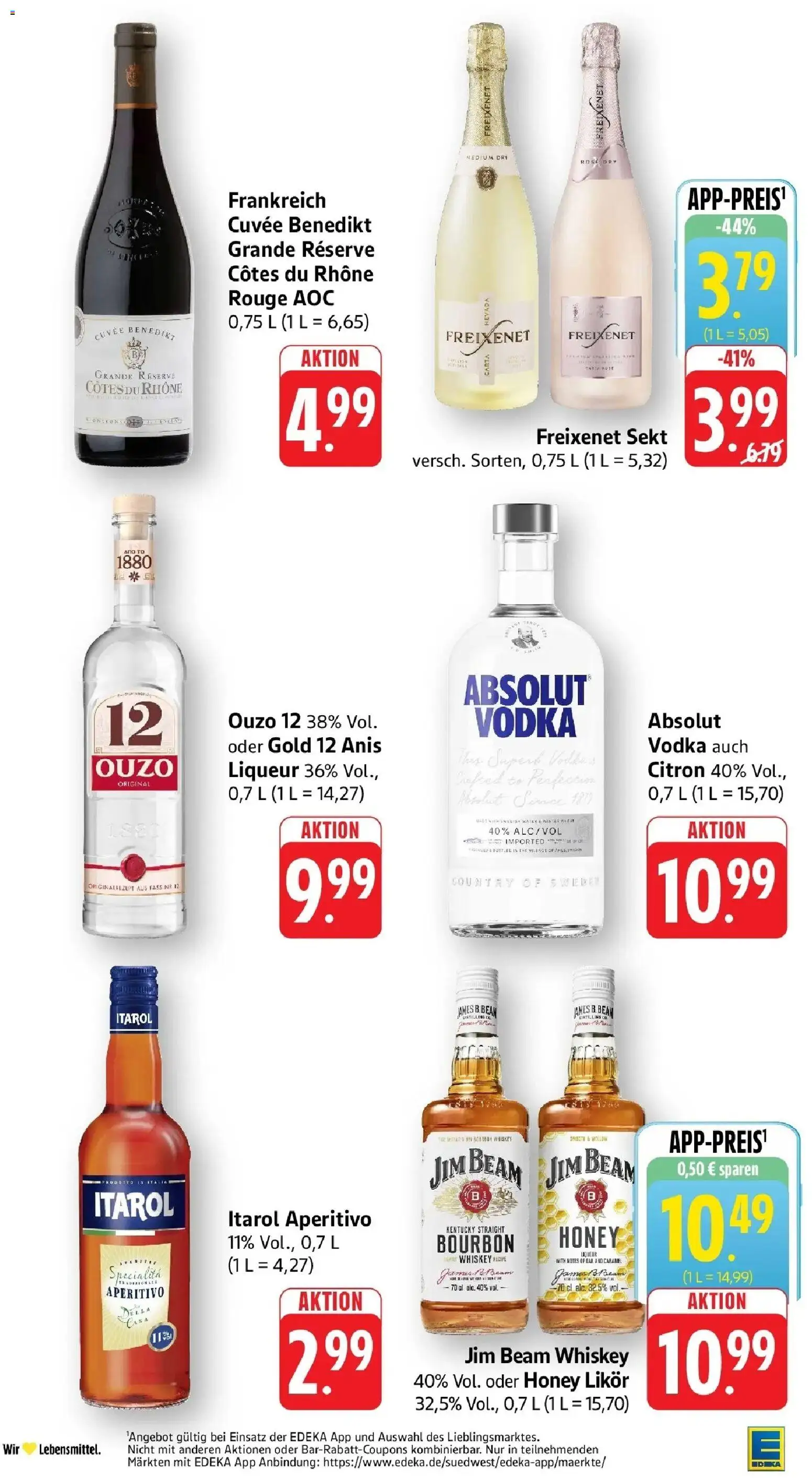 Edeka Prospekt Vaihingen-Kleinglattbach (ab 31.08.2026) » Angebote Online | Seite: 35 | Produkte: Jim beam, Sekt, Vodka, Whiskey