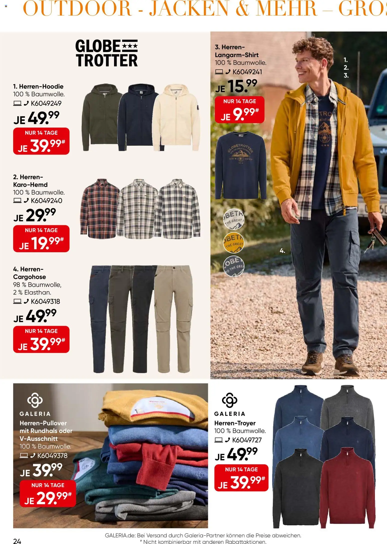 Galeria Karstadt Kaufhof Prospekt – gültig ab 02.09.2026 | Seite: 24 | Produkte: Langarmshirt, Cargohose