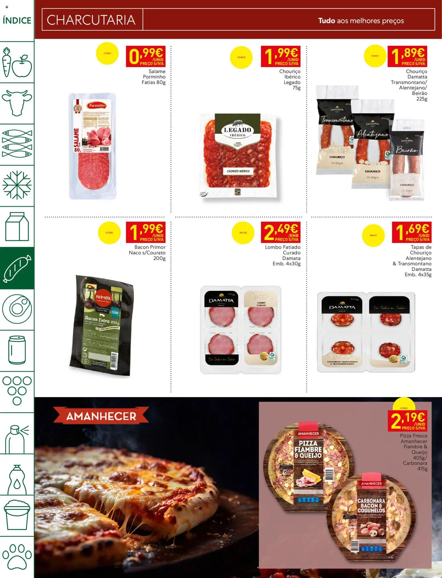 Recheio folheto Madeira │ válido de 28/07/2026 | Página: 14 | Produtos: Bacon, Queijo, Lombo, Chouriço