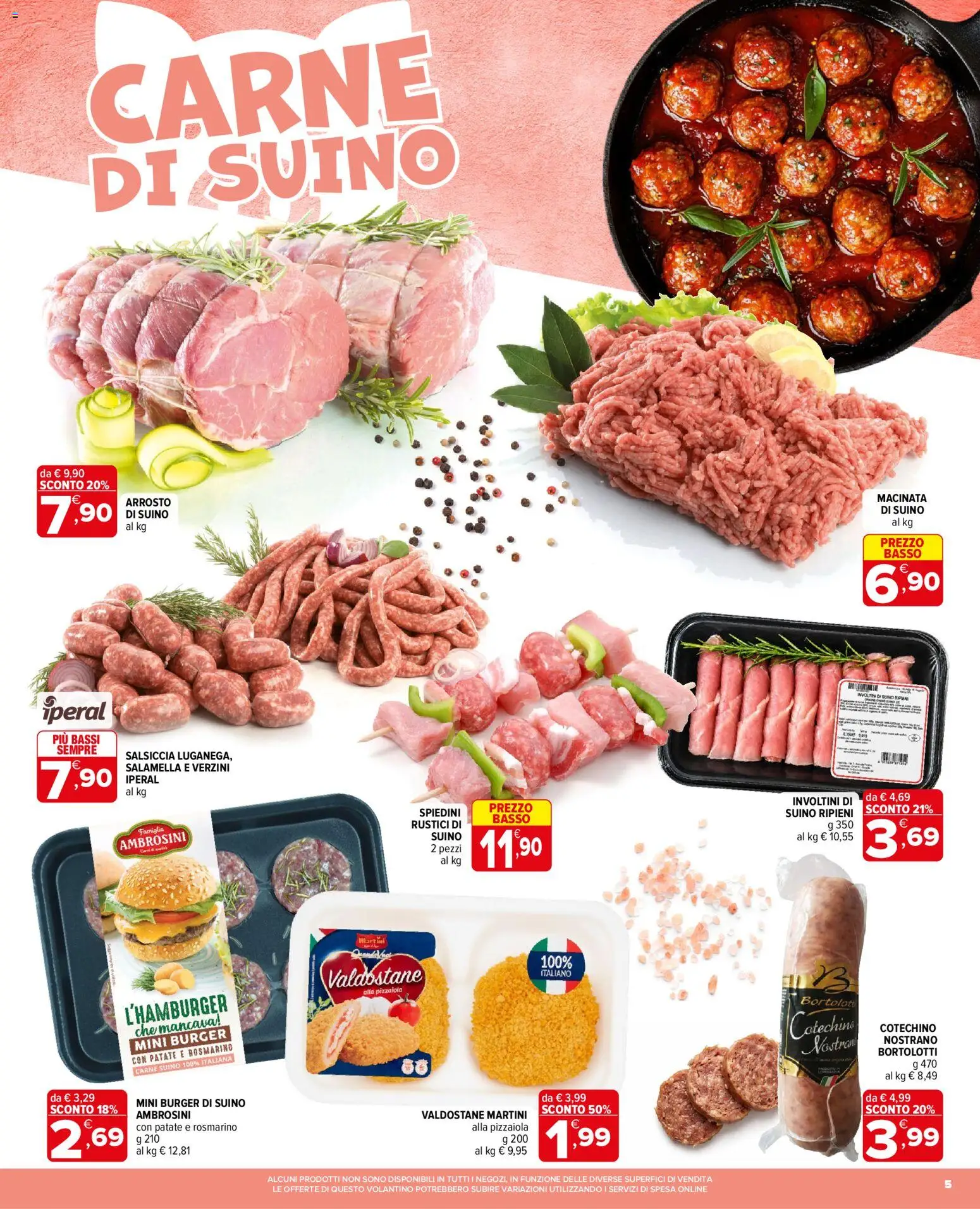Volantino Iperal del 28/10/2026 | Pagina: 5 | Prodotti: Patate, Salsiccia, Carne, Spiedini