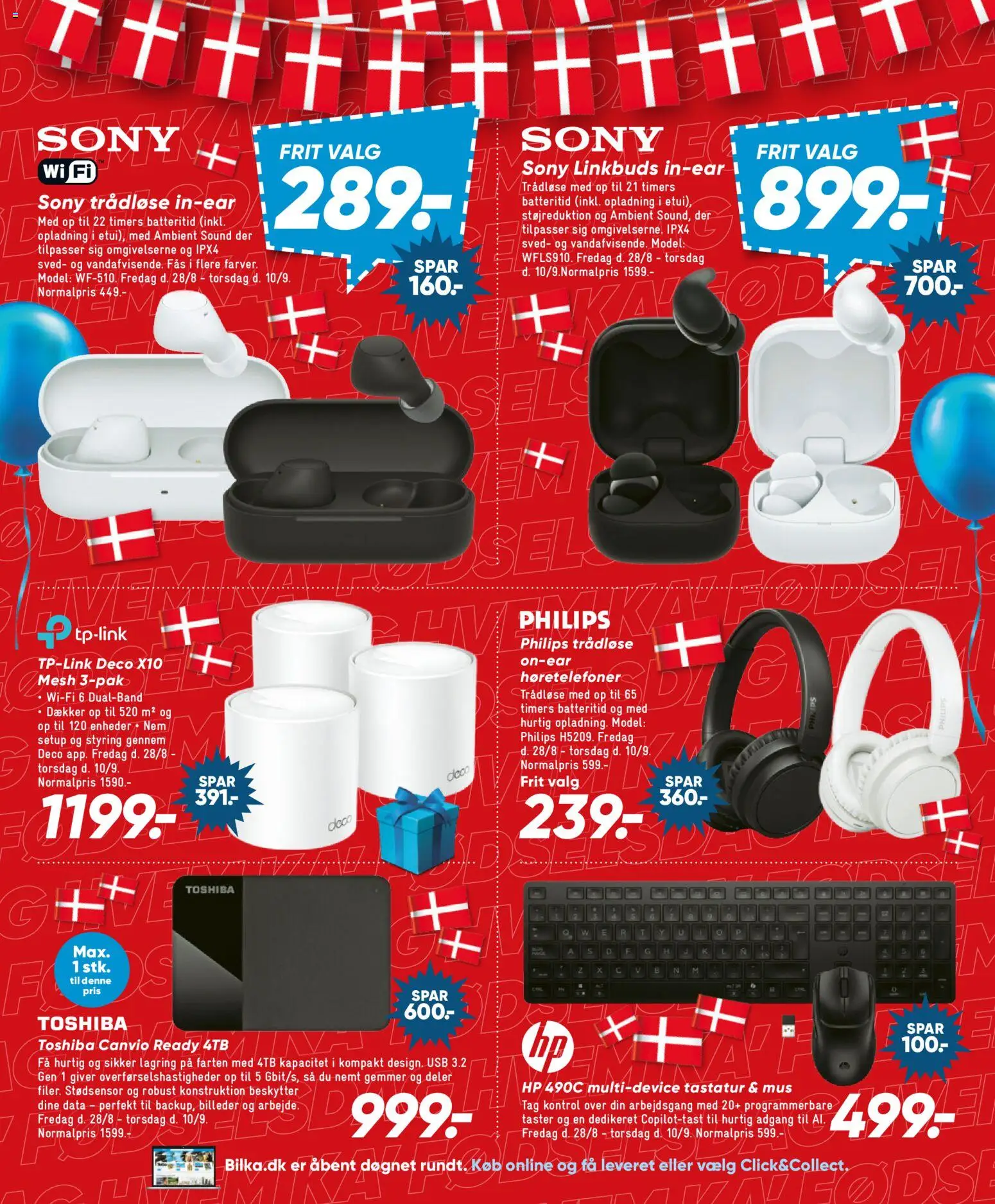 Bilka tilbudsavis – gyldig fra 28/08/2026 | Side: 21 | Produkter: USB, Mus, Tastatur, Høretelefoner