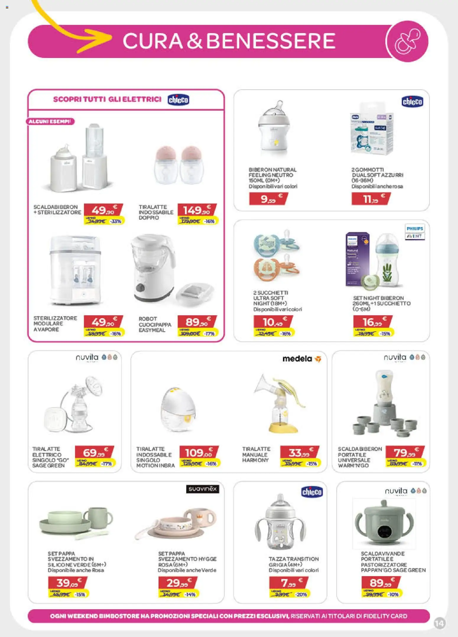 Volantino Bimbo store del 30/07/2026 | Pagina: 14 | Prodotti: Biberon, Tiralatte, Silicone, Robot