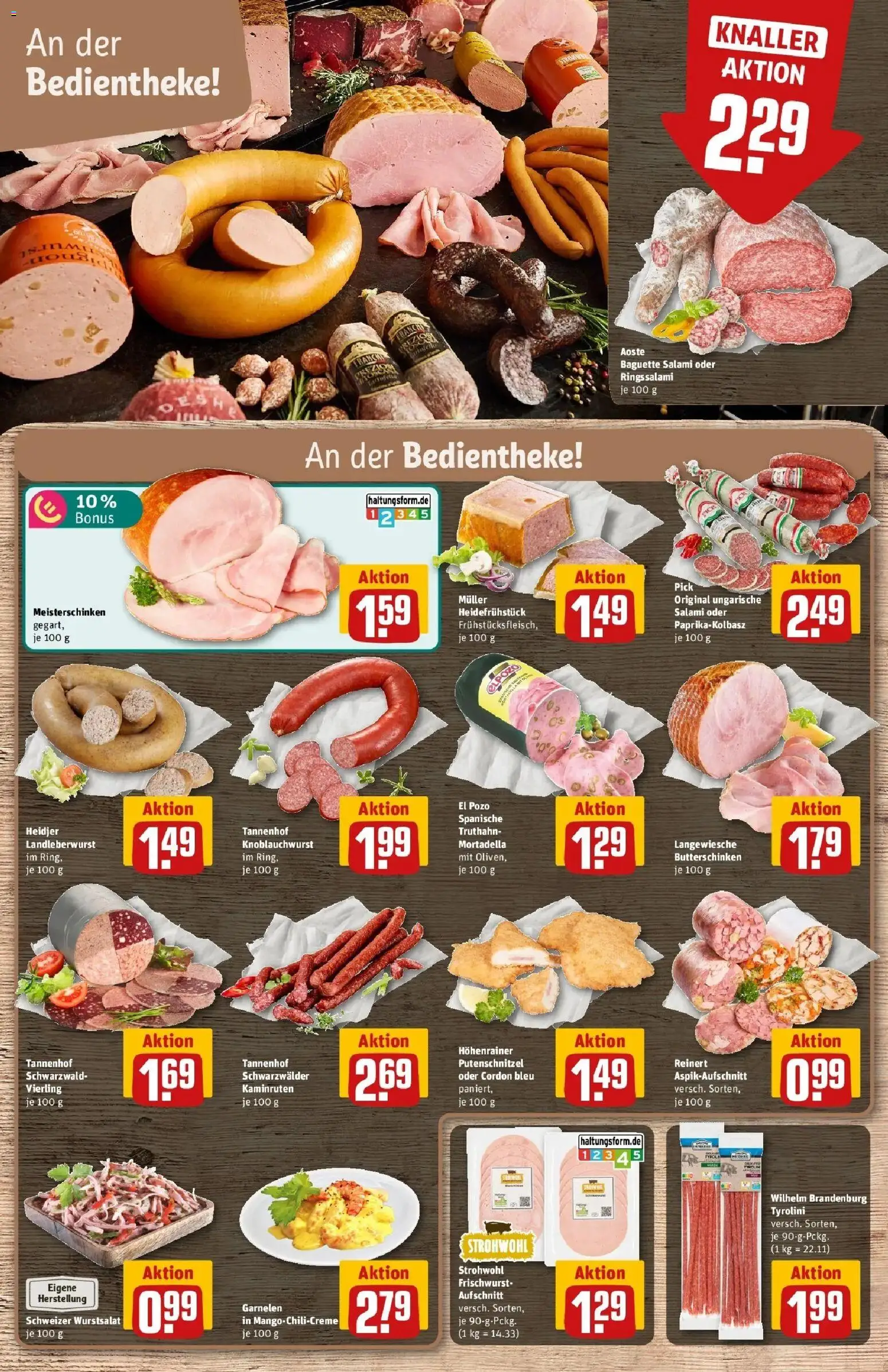 REWE Prospekt ab 12.10.2026 zum Blättern » Angebote | Seite: 8 | Produkte: Baguette, Garnelen, Putenschnitzel, Salami