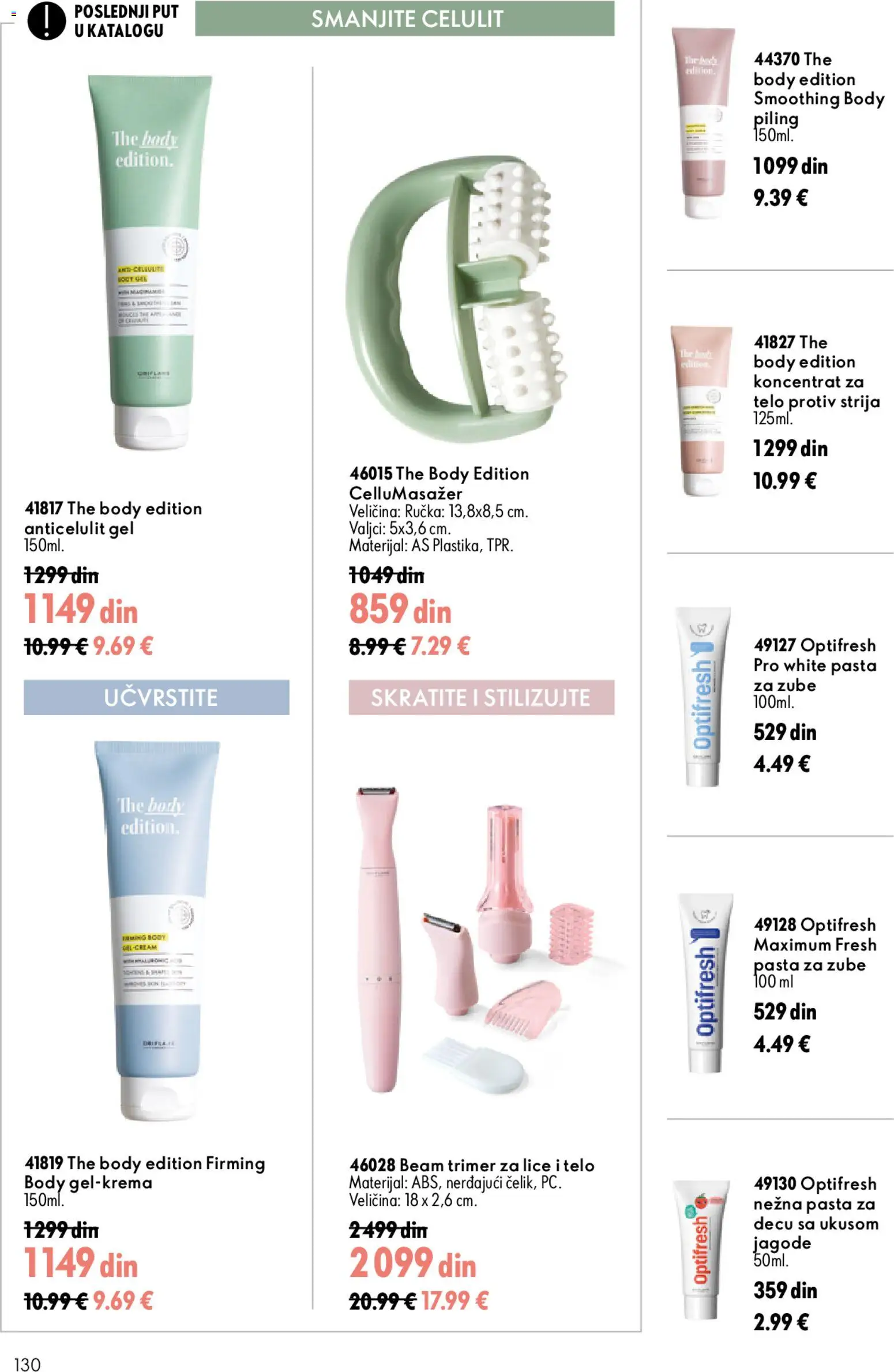 Oriflame katalog - važi od 26.08.2026 | Strana: 130 | Proizvode: Jagode, Pasta, Piling, Pasta za zube