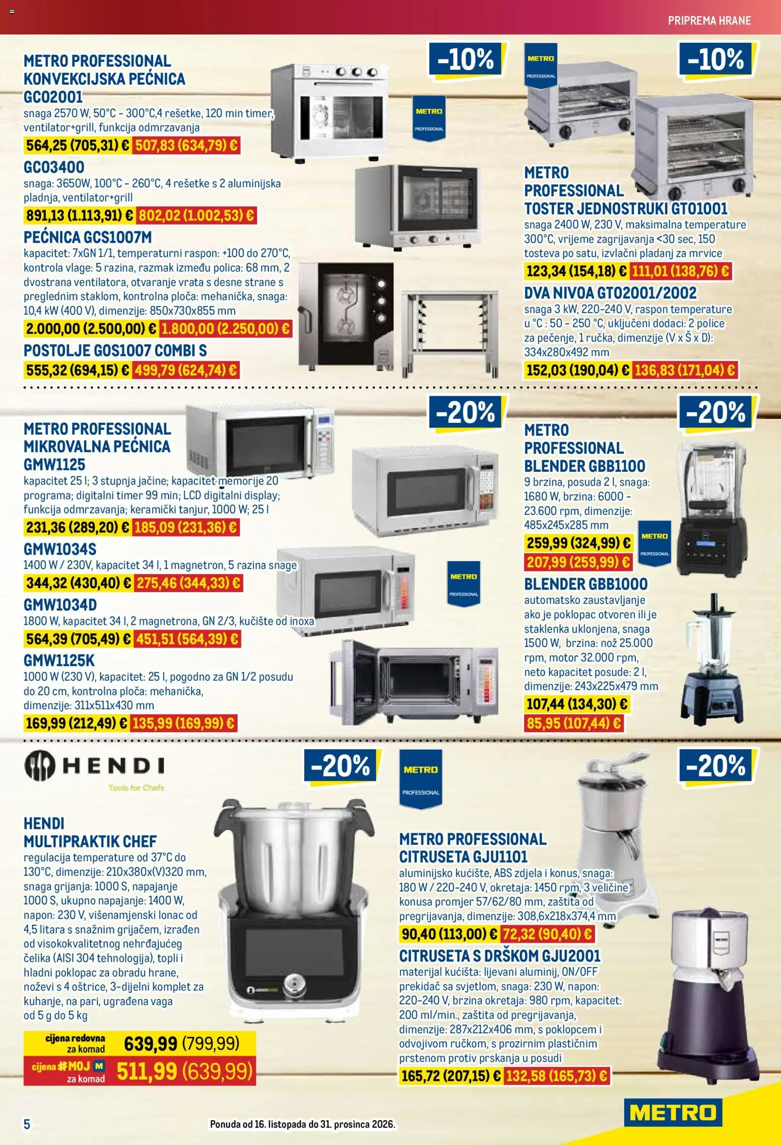 Metro katalog | vrijedi od 16.10.2026 | Stranica: 5 | Proizvodi: Toster, Posuđe, Lonac, Pladanj