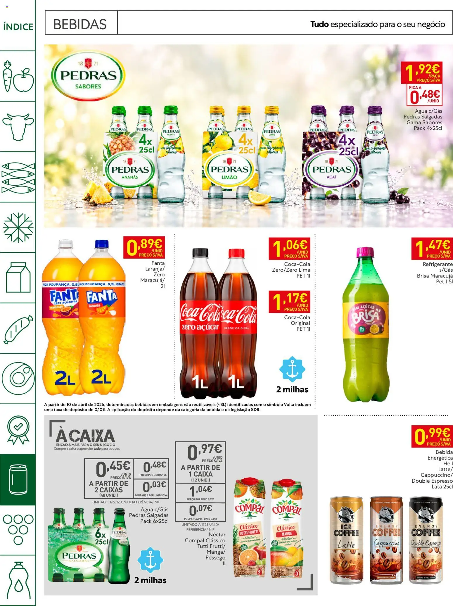 Recheio folheto Horeca Madeira │ válido de 06/10/2026 | Página: 20 | Produtos: Bebidas, Ananás, Caixa, Bebida