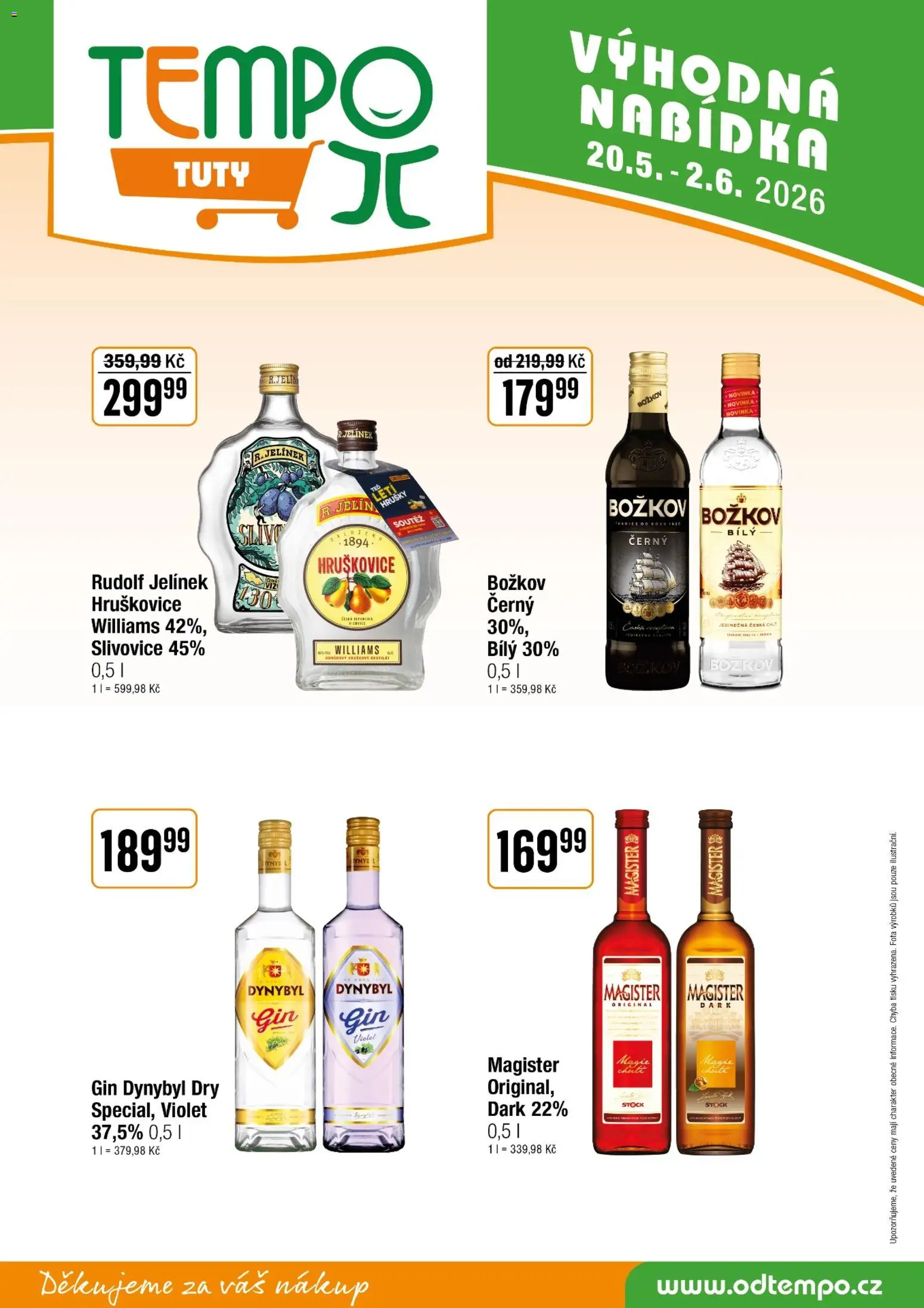 Tempo leták - Tuty od 20.05.2026 | Strana: 13 | Produkty: Hruškovice, Hrušky, Slivovice, Gin Dynybyl