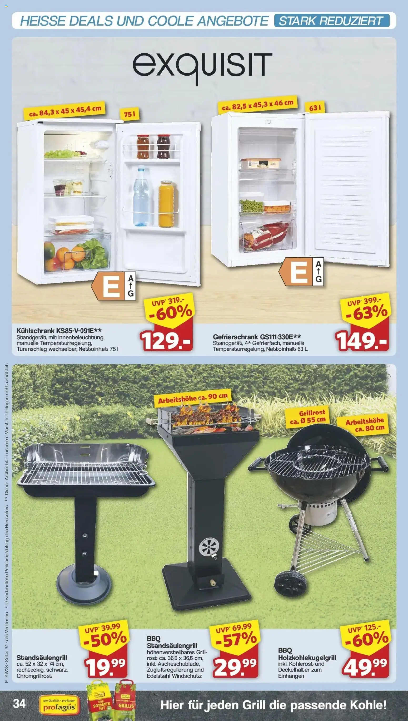 Famila Nordwest Prospekt Zeven – gültig ab 06.07.2026 | Seite: 34 | Produkte: Gefrierschrank, Grill, Kühlschrank