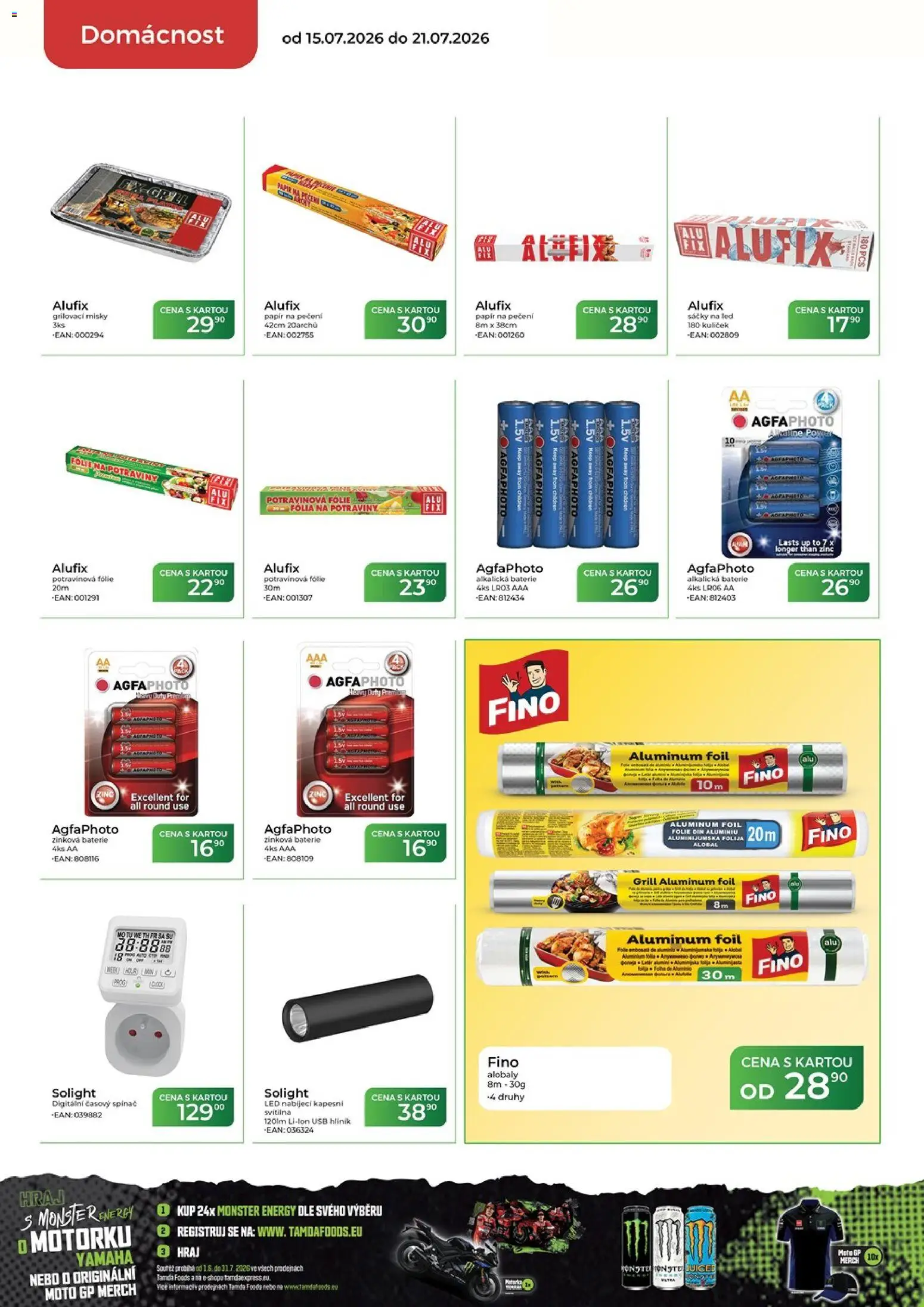 Tamda Foods leták od 15.07.2026 | Strana: 50 | Produkty: Monster, USB, Alobal, Potravinová folie