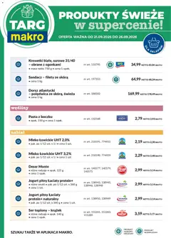 Pogląd oferty "Makro gazetka - Oferta świeża w super cenach" - ważna od 21.09.2026 | Strona: 7 | Produkty: Ser topiony, Dorsz, Wędliny, Mleko łowickie