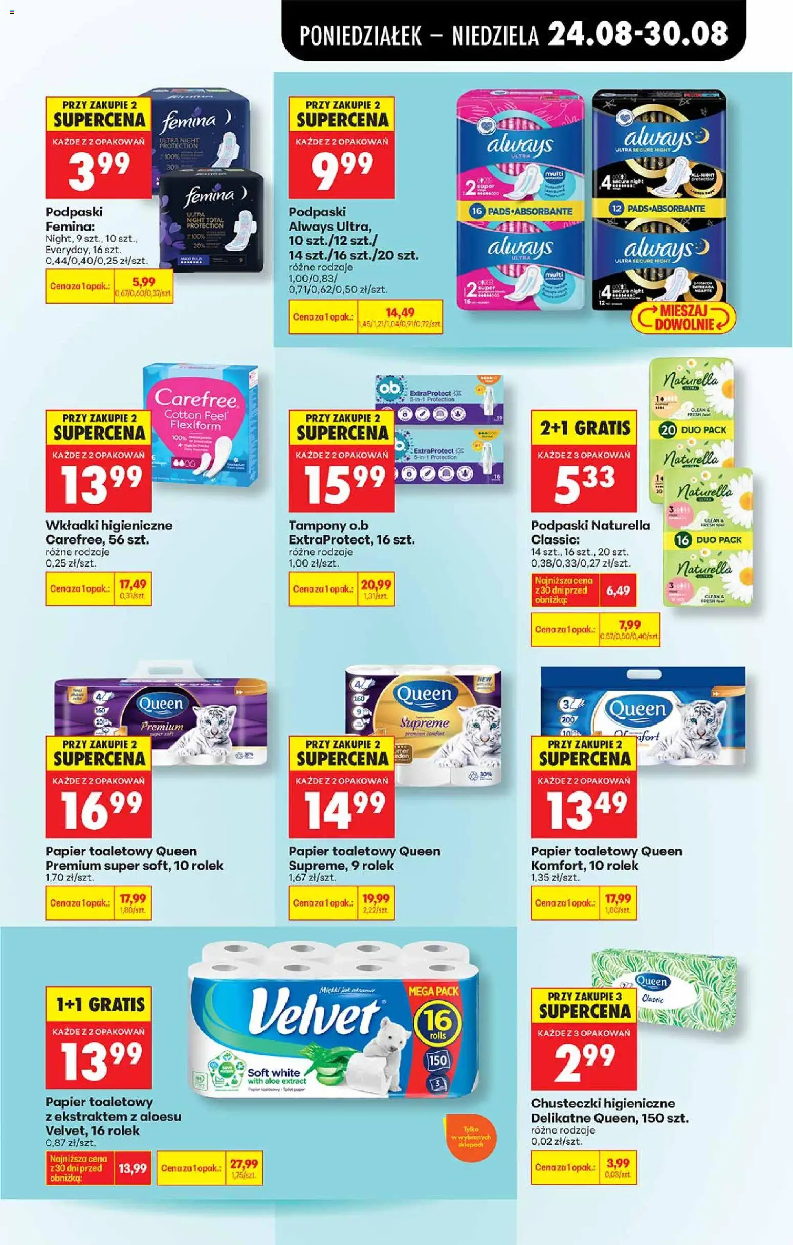 Biedronka Polsko leták od 24.08.2026 | Strana: 57 | Produkty: Velvet, Tampony