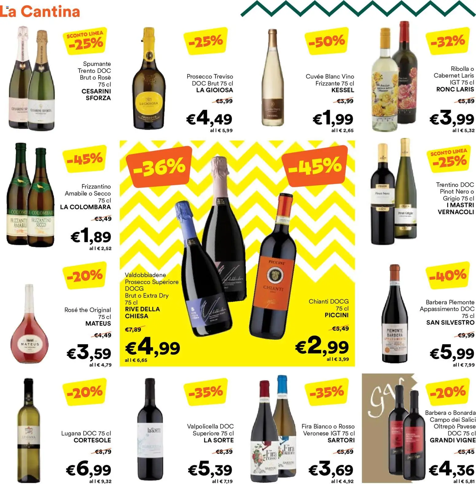 Volantino Unes del 17.06.2026 | Pagina: 20 | Prodotti: Prosecco, Vino, The, Spumante