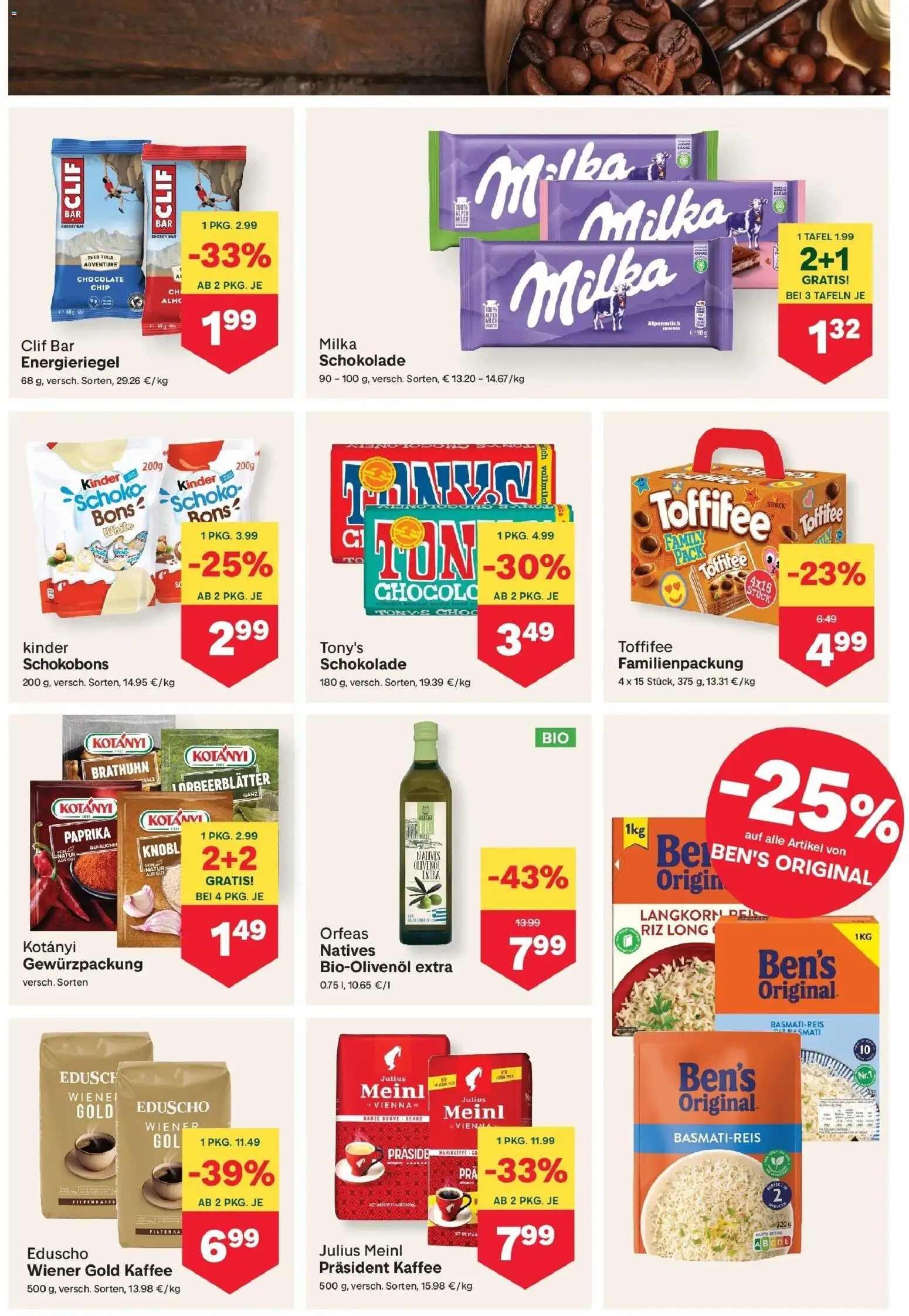 MPREIS Saalbach von 03.09.2026 - Aktuelle Angebote | Seite: 7 | Produkte: Vollmilch, Kaffee, Schokolade