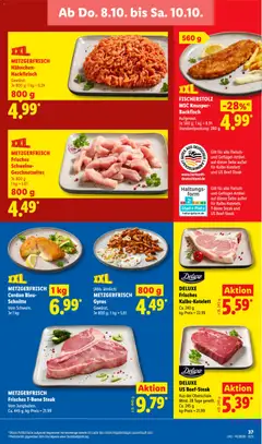 Náhled letáku Lidl Německo leták od 05.10.2026 | Strana: 59 | Produkty: Cordon Bleu, Gyros, Steak, Deluxe