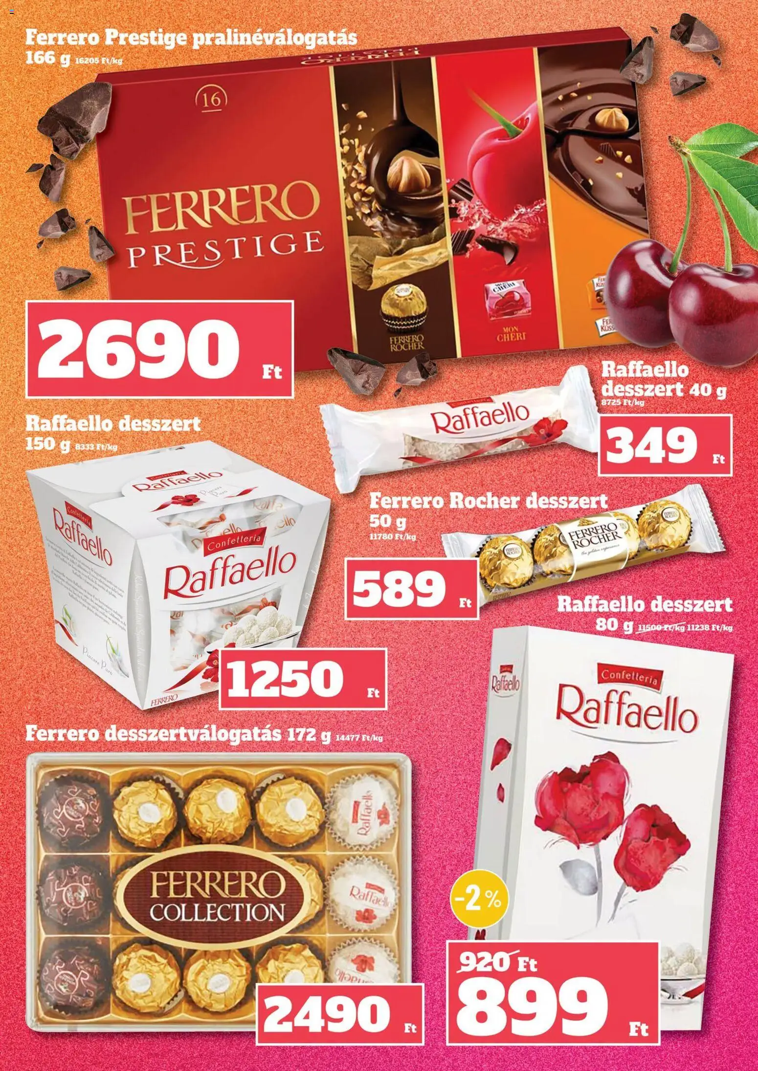 Family Diszkont akciós ujság - amely érvényes a következő dátumtól: 2026.09.24. | Oldal: 5 | Termékek: Raffaello, Ferrero rocher, Desszert