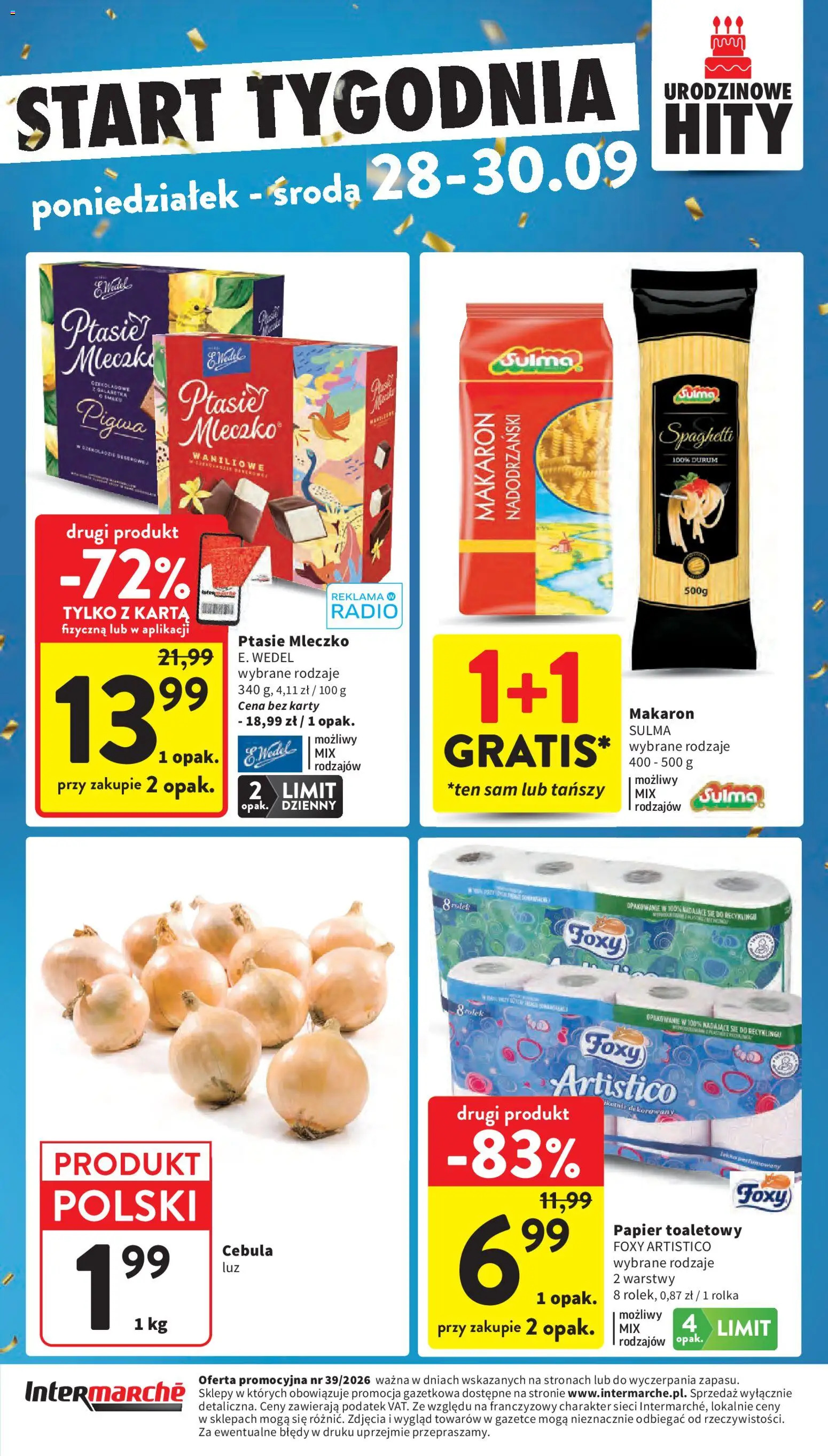 Intermarche gazetka od 24.09.2026 | Strona: 47 | Produkty: Karta, Galaretka, Radio, Cebula