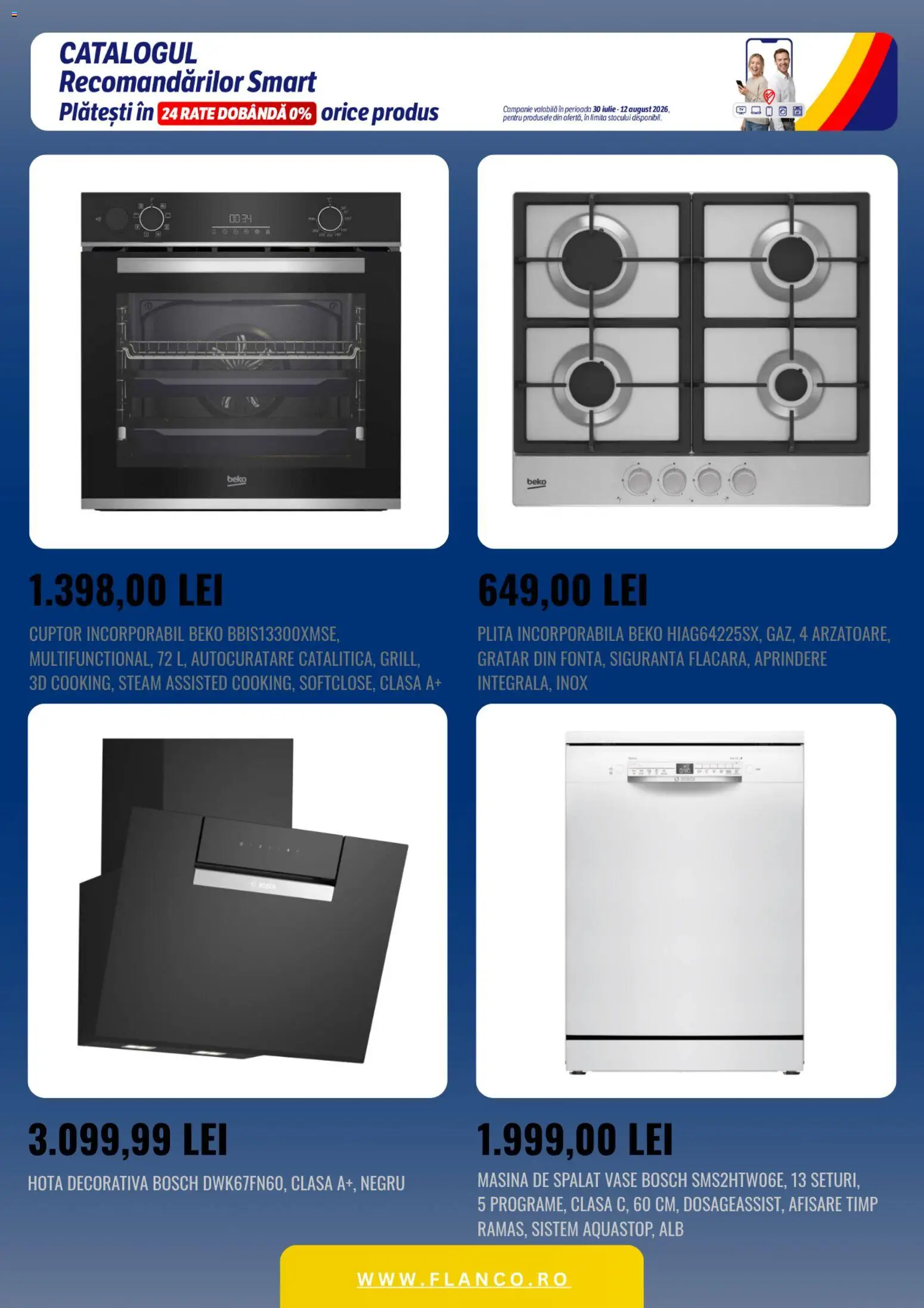 Noul catalog Flanco – valabil de la 30.07.2026 | Pagină: 3 | Produse: Hotă, Plită, Vase, Grătar