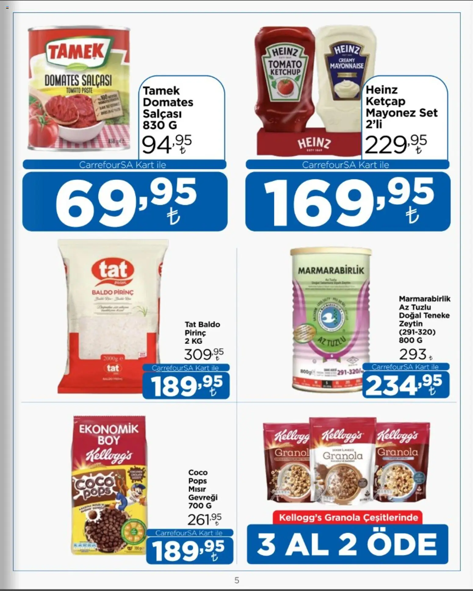 CarrefourSA Katalog - 16 Ekim 2026 tarihinden itibaren geçerlidir | Sayfa: 5 | Ürünler: Domates, Pirinç, Ketçap, Mısır