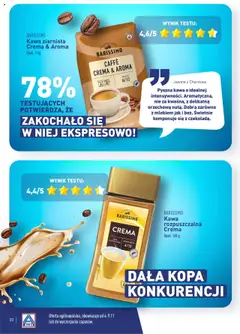 Pogląd oferty "BARISSIMO Kawa rozpuszczalna Crema, Kawa rozpuszczalna Crema, Opak. 160 g" - ważna od 04.11.2024 | Strona: 20