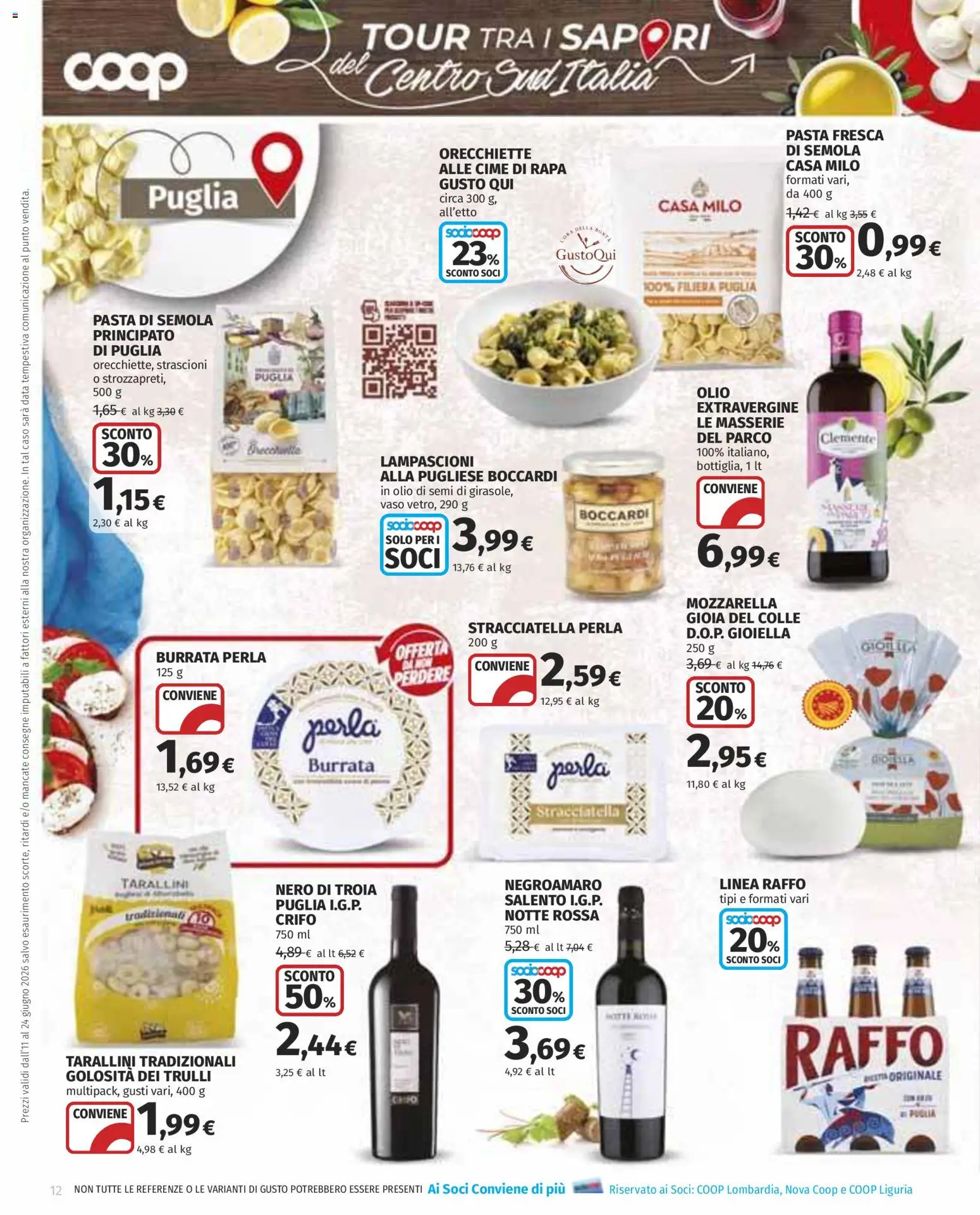 Volantino COOP del 11.06.2026 | Pagina: 12 | Prodotti: Olio, Data, Orecchiette, Stracciatella