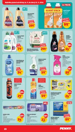 Náhled letáku SIDOLUX, PROSTŘEDEK NA MYTÍ POVRCHŮ SIDOLUX 1 l od 16.09.2026 | Strana: 25 | Produkty: Jelen, Čistič odpadů, Sidolux, Aviváž Lenor