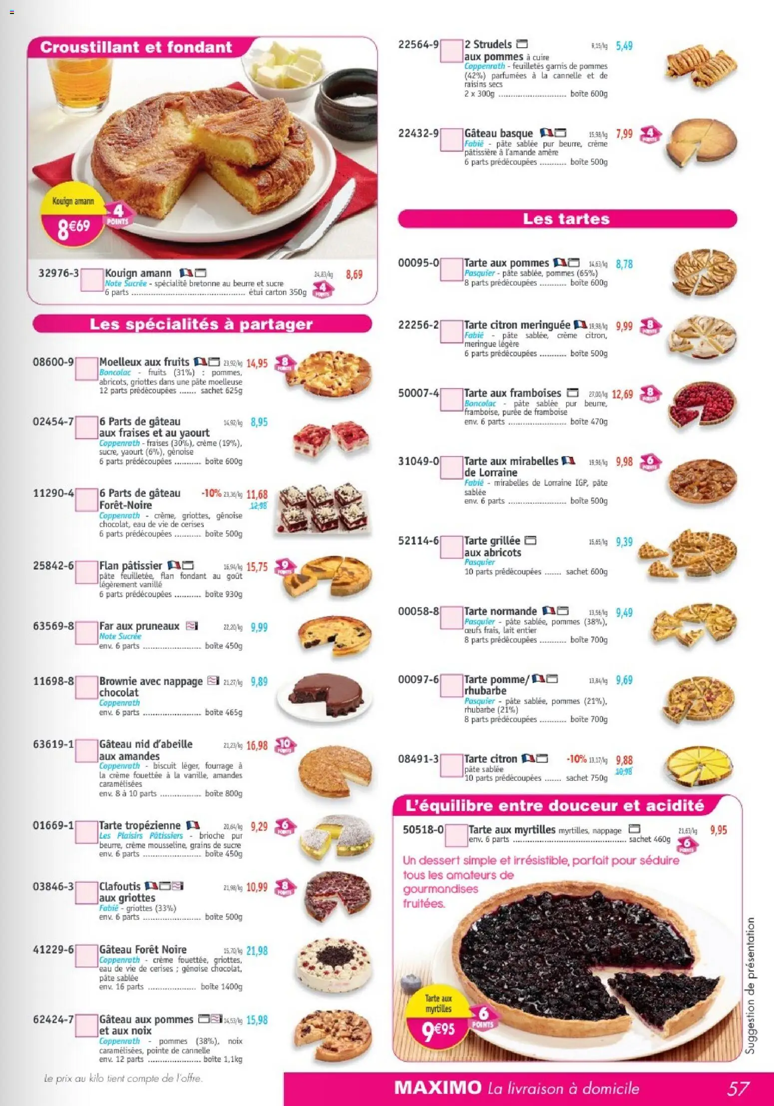 {H1} | Page: 57 | Produits: Citron, Sucre, Pruneaux, Tarte aux pommes
