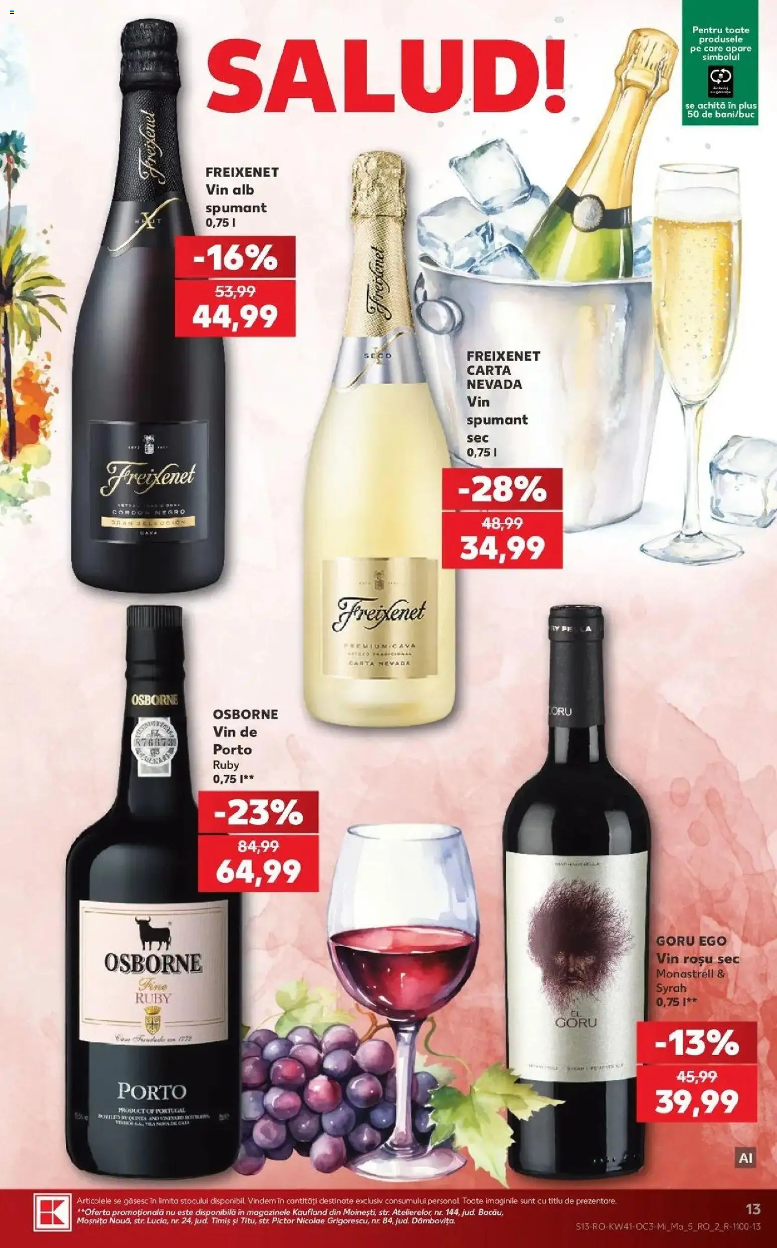 Kaufland Viseu de Sus 07.10.2026 - Revista si Oferta | Pagină: 13 | Produse: Vin rosu, Nevada, Vin alb, Plus