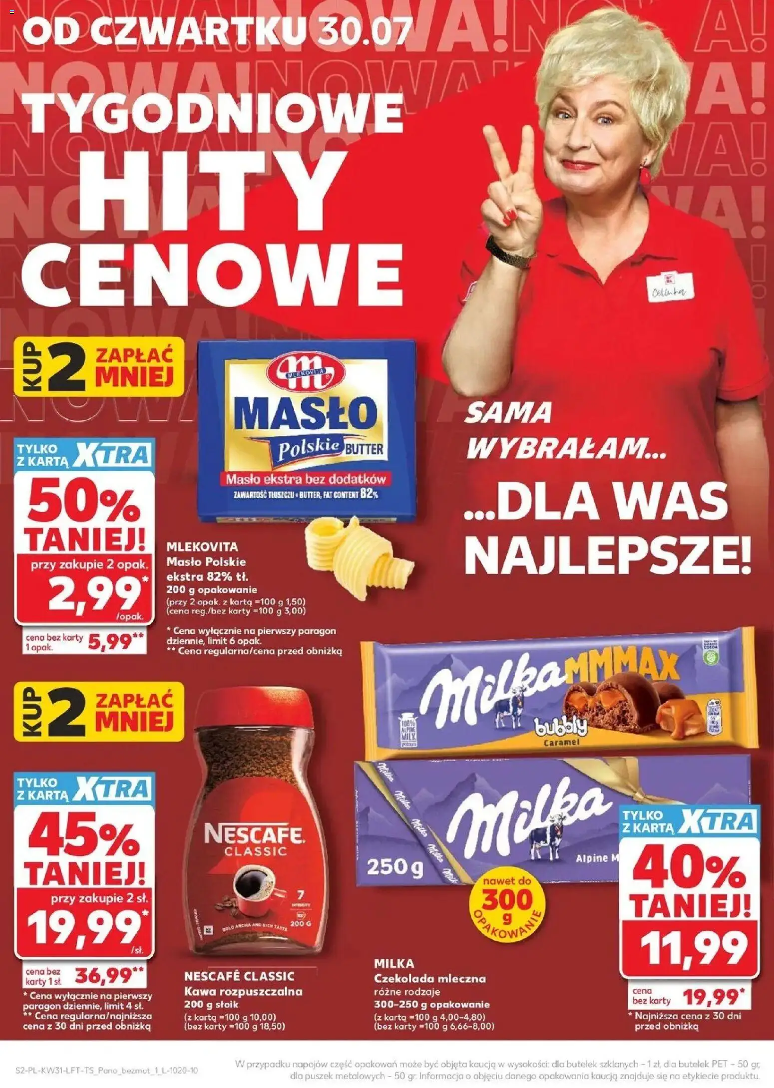 Kaufland gazetka od 30.07.2026 | Strona: 2 | Produkty: Masło Polskie, Czekolada mleczna, Nescafe, Milka