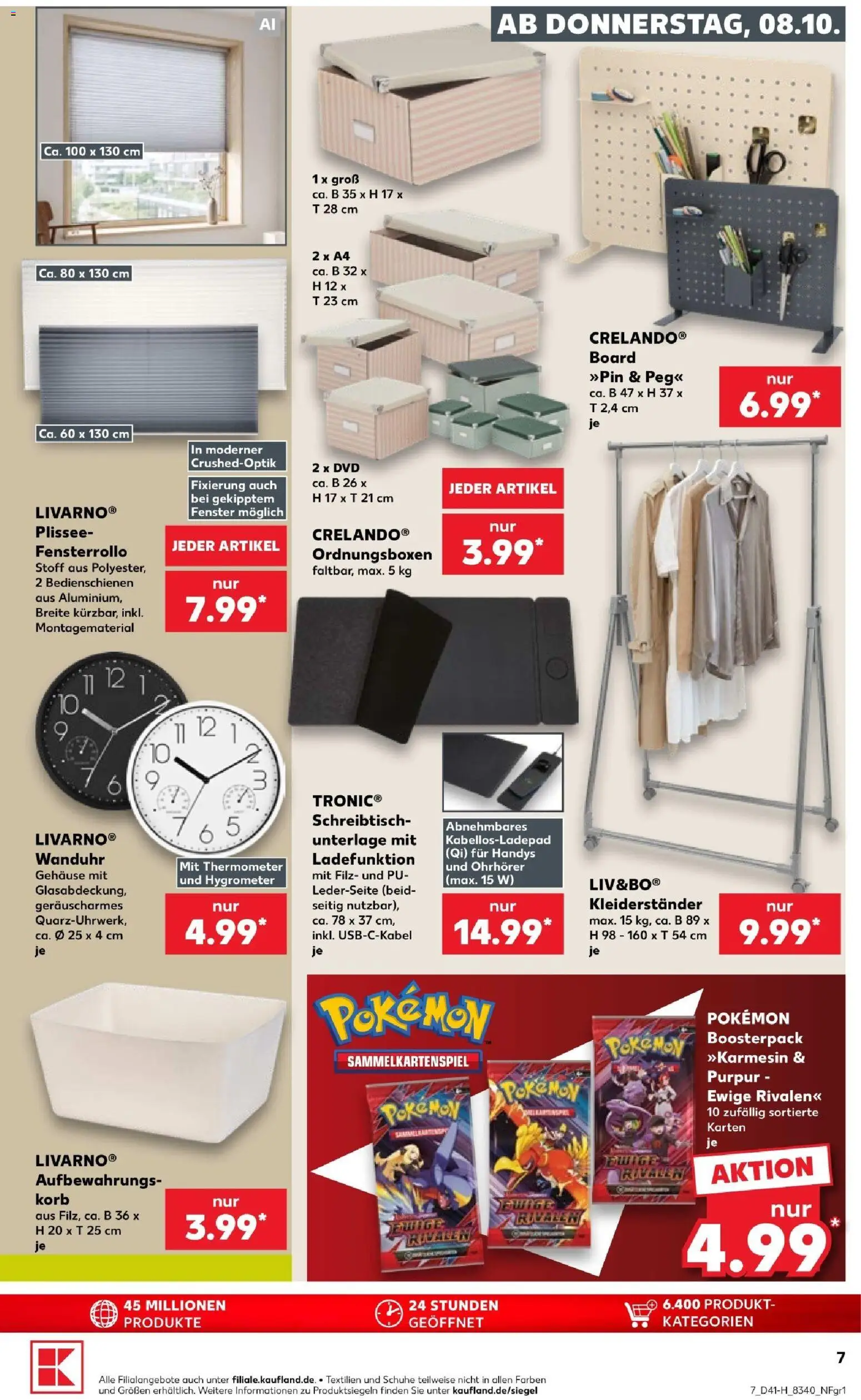 Kaufland Prospekt Rostock – gültig ab 08.10.2026 | Seite: 7 | Produkte: Thermometer, Kleiderständer, Korb, Dvd