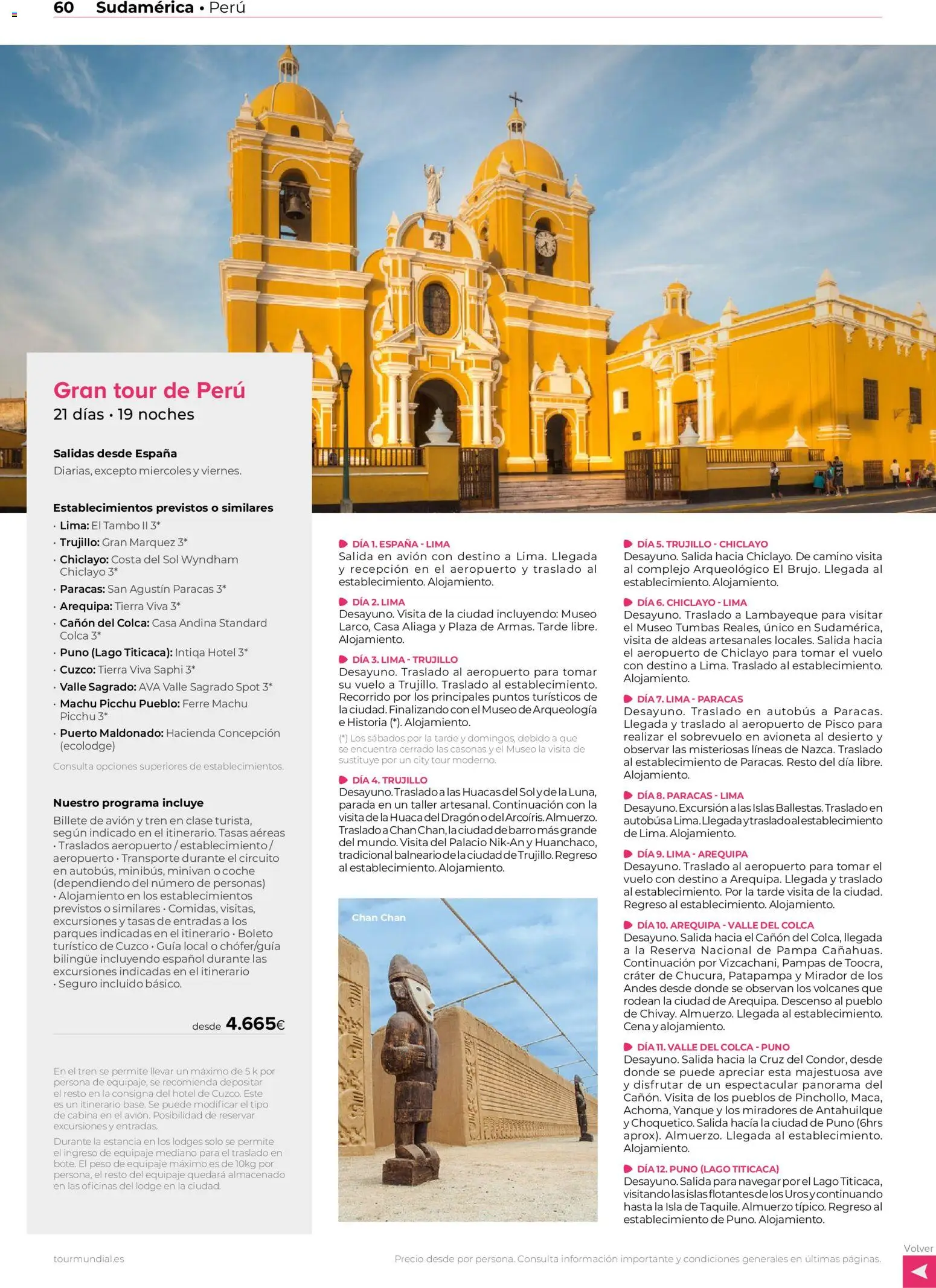 Viajes El Corte Inglés Centroamérica y Sudamérica │ válido desde el 01/01/2026 | Página: 59 | Productos: Lima, Peso, Tierra