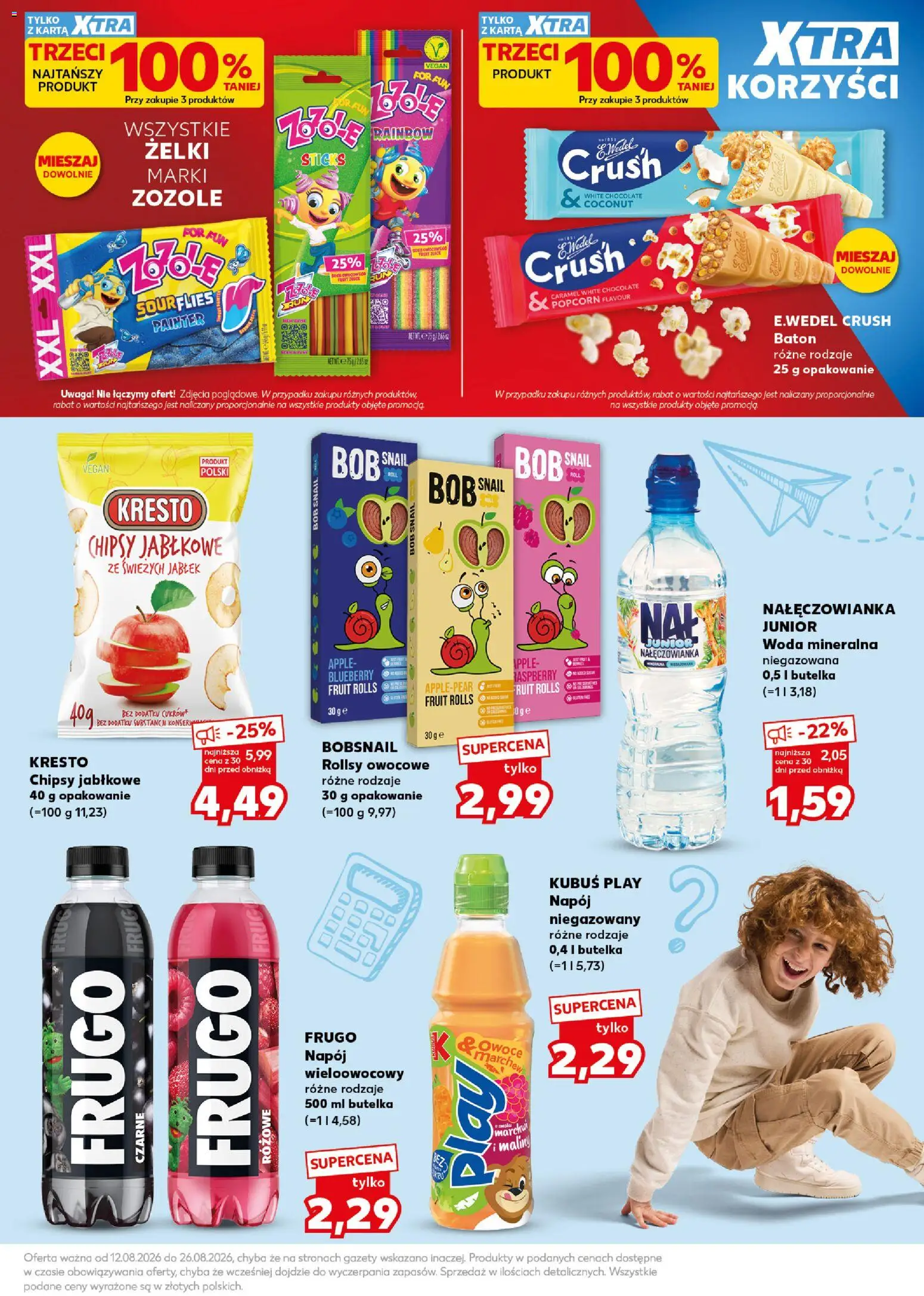 Kaufland Polsko leták - Nowy rok szkolny od 12.08.2026 | Strana: 3 | Produkty: Vegan, Maliny, Popcorn, Chipsy