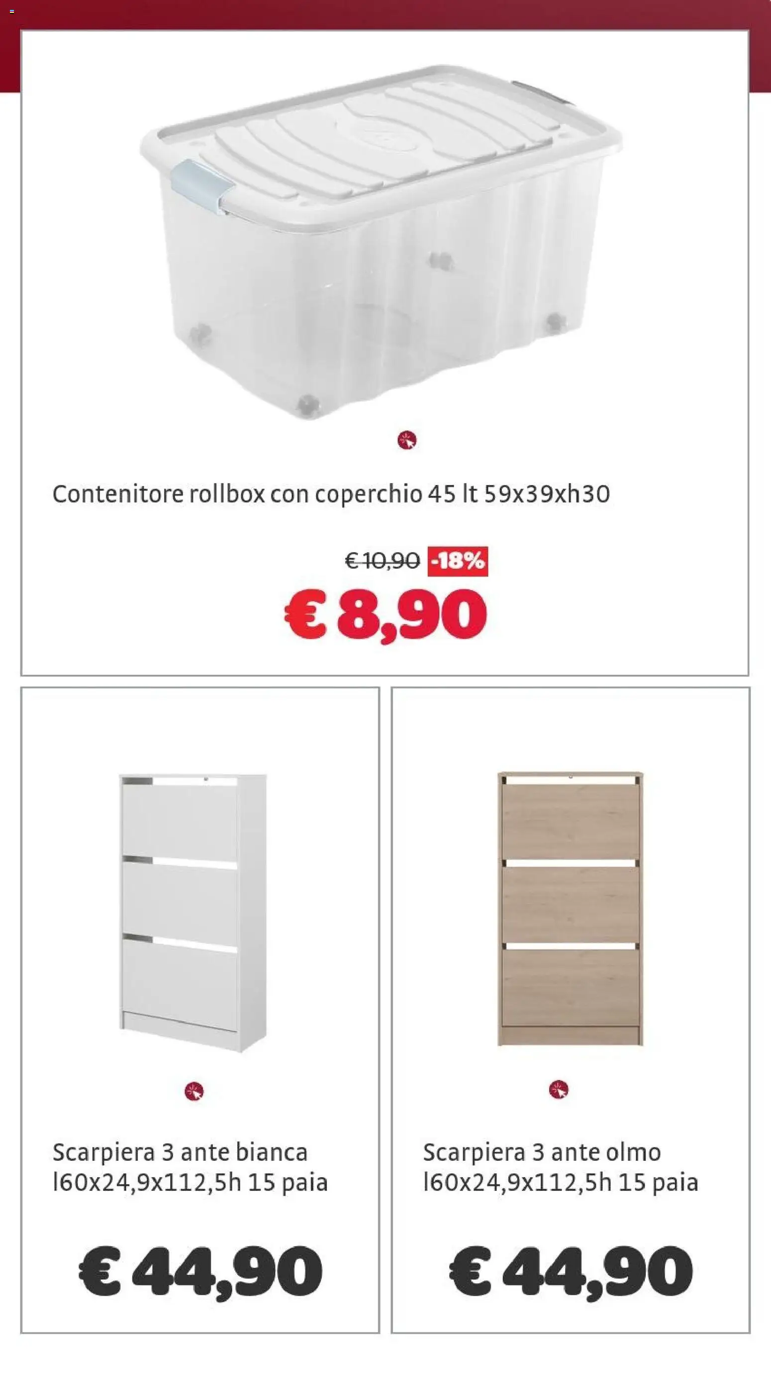 Volantino Brico Center del 02/09/2026 | Pagina: 5 | Prodotti: Coperchio, Contenitore, Scarpiera