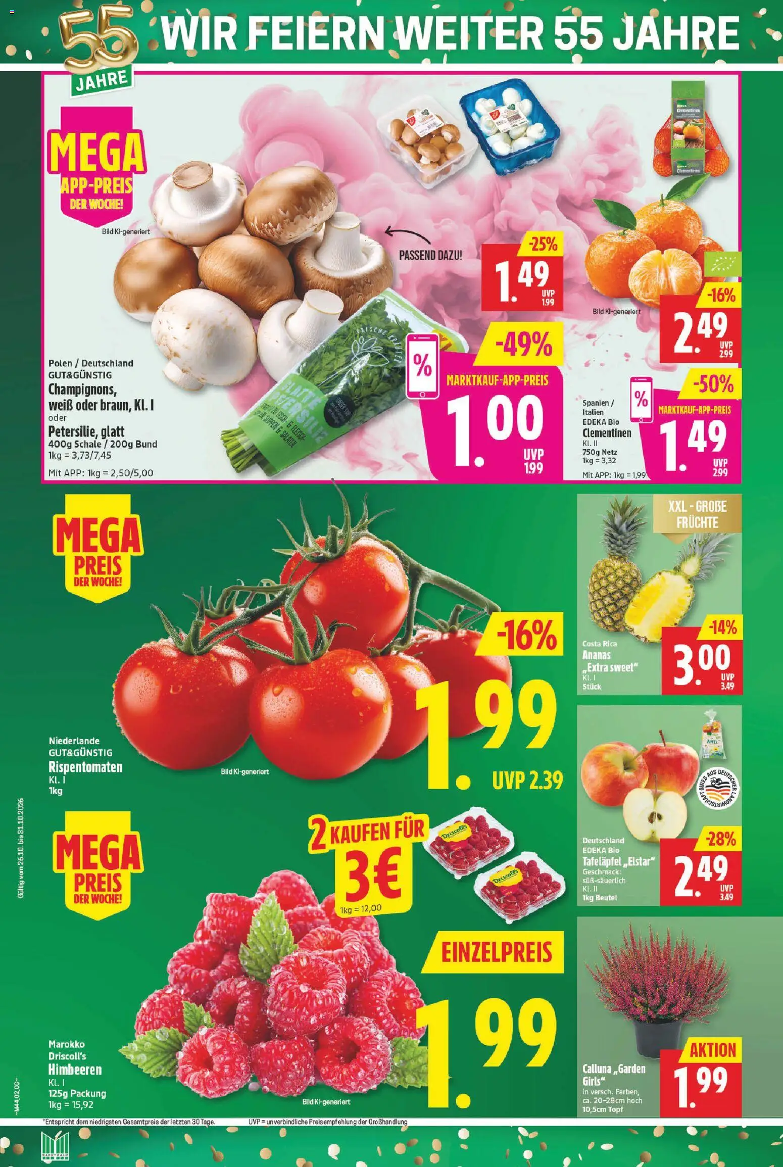 Marktkauf Prospekt – gültig ab 26.10.2026 | Seite: 2 | Produkte: Himbeeren, Äpfel, Ananas, Fisch
