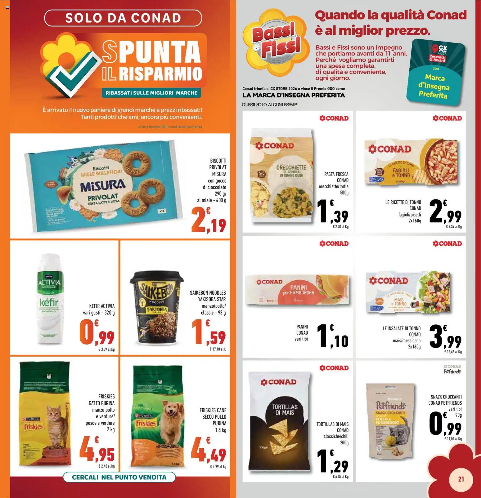 Volantino Conad del 04.06.2026 | Pagina: 21 | Prodotti: Uova, Formaggio, Tortillas, Miele